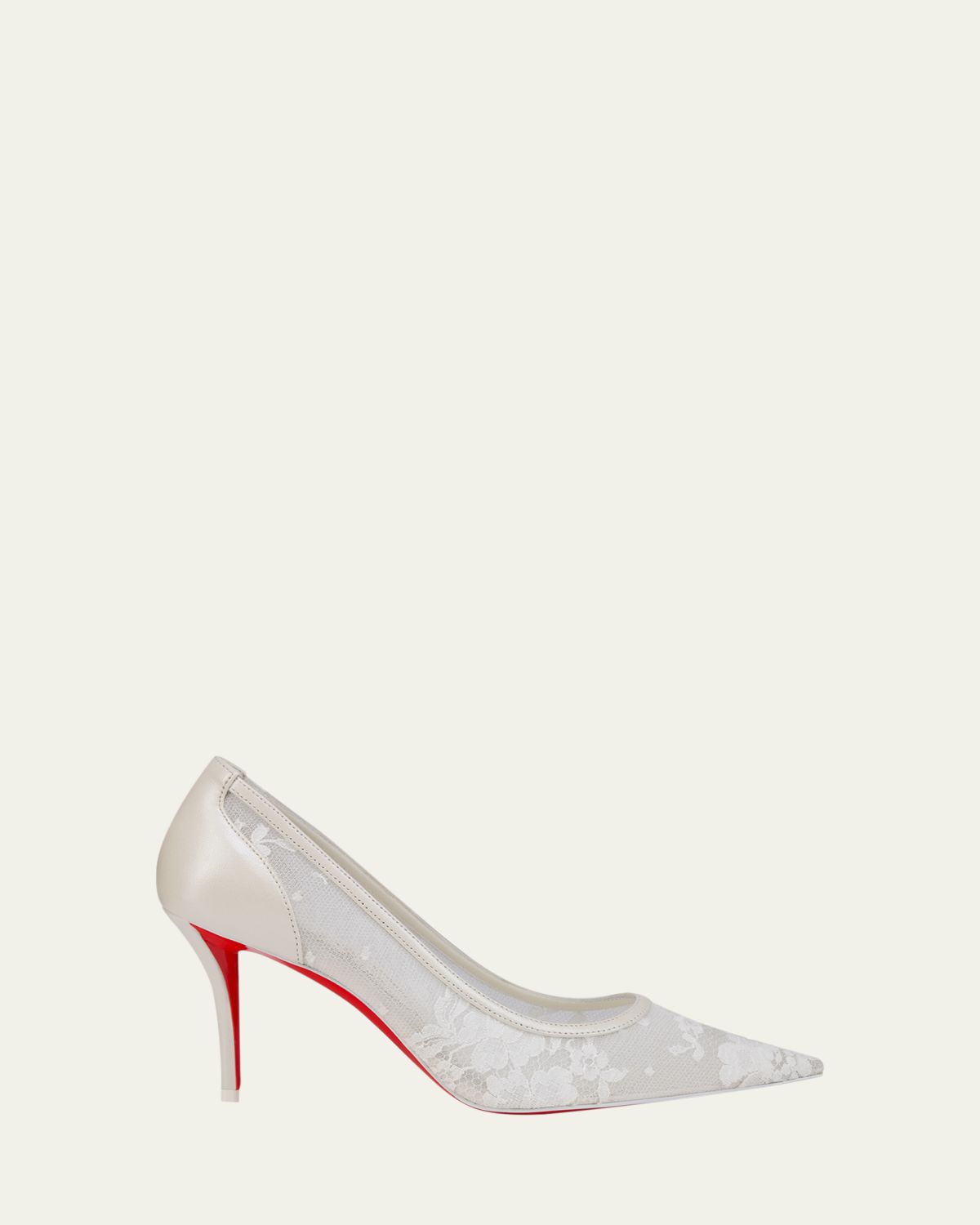 Christian Louboutin 80mm Miss Z Floral Mesh Pumps