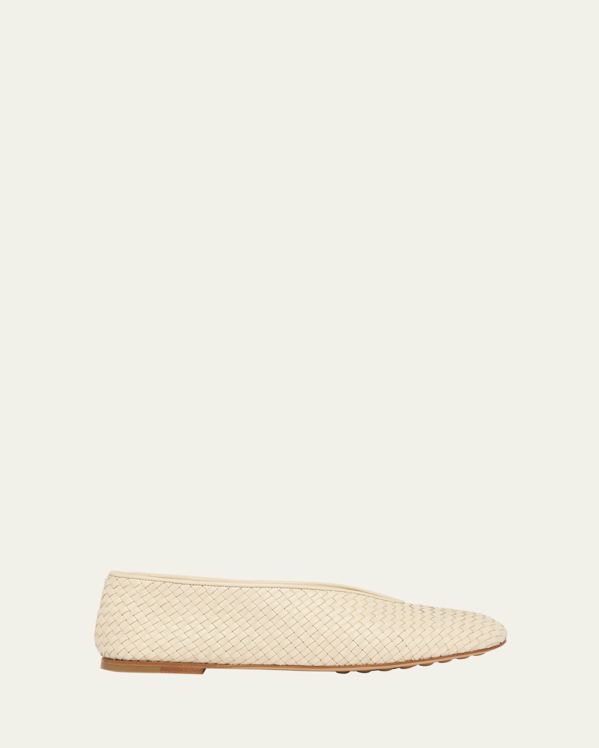 Bottega Veneta Rosa Merino Shearling Ballerina Flats