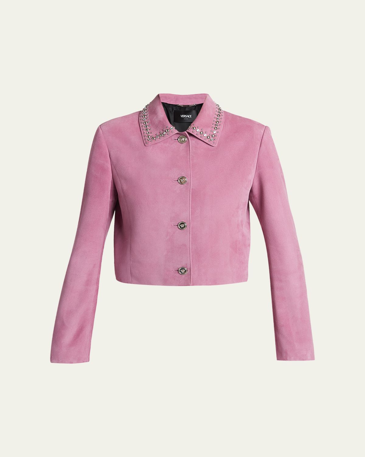 Versace Studded Lamb Suede Jacket