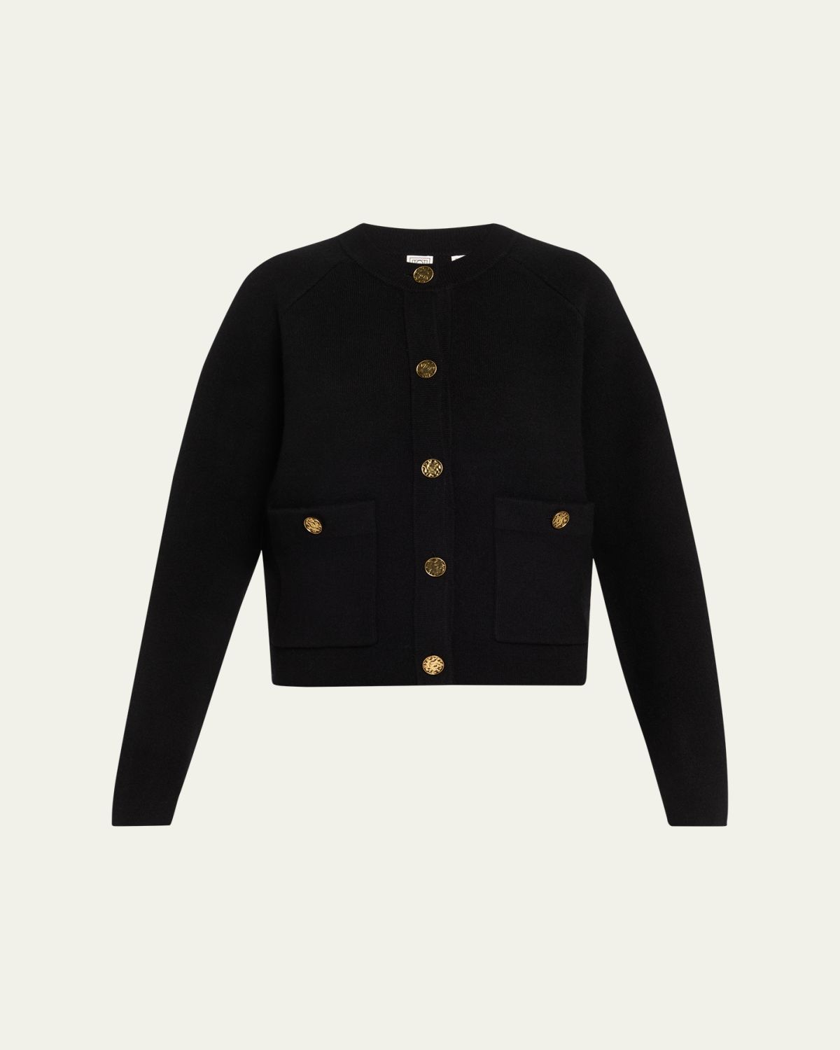 Toteme Cashmere-Wool Hammered Button Cardigan