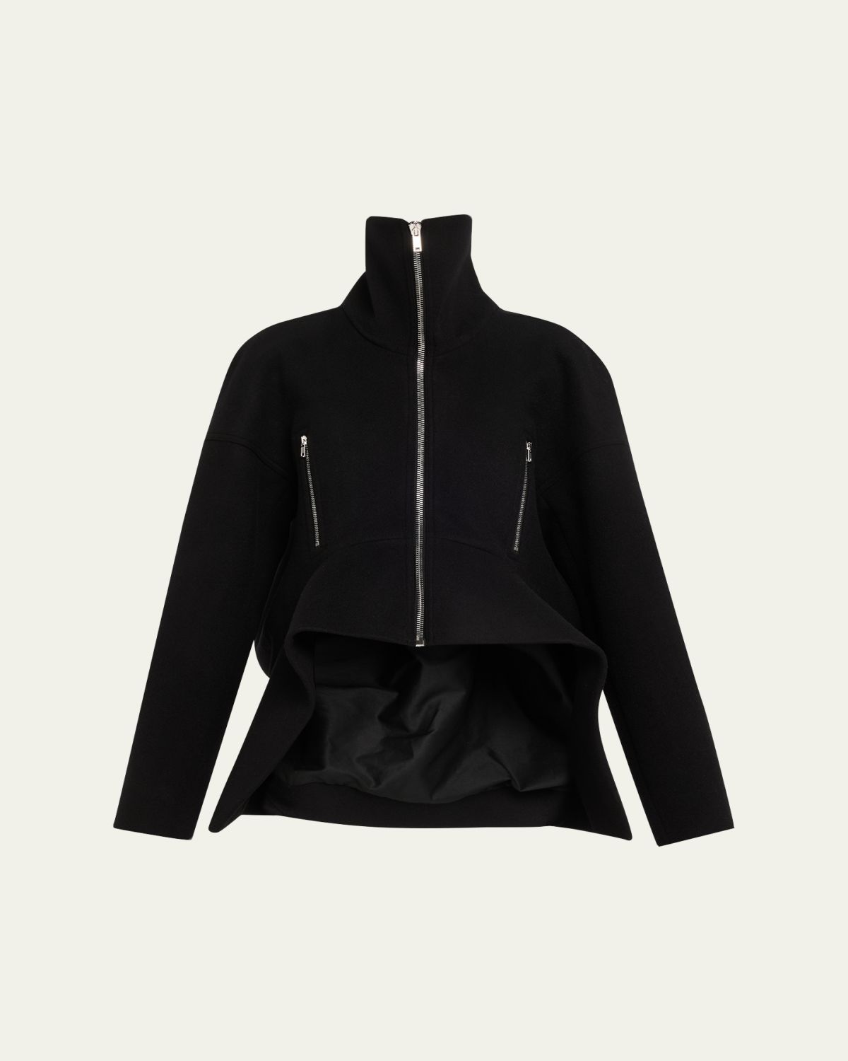 DRKSHDW RICK OWENS Draculi Sculptural Peplum Zip Jacket
