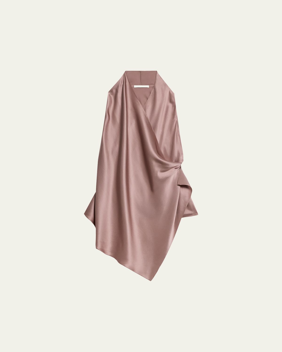 Helmut Lang Draped Silk Cowl-Neck Top