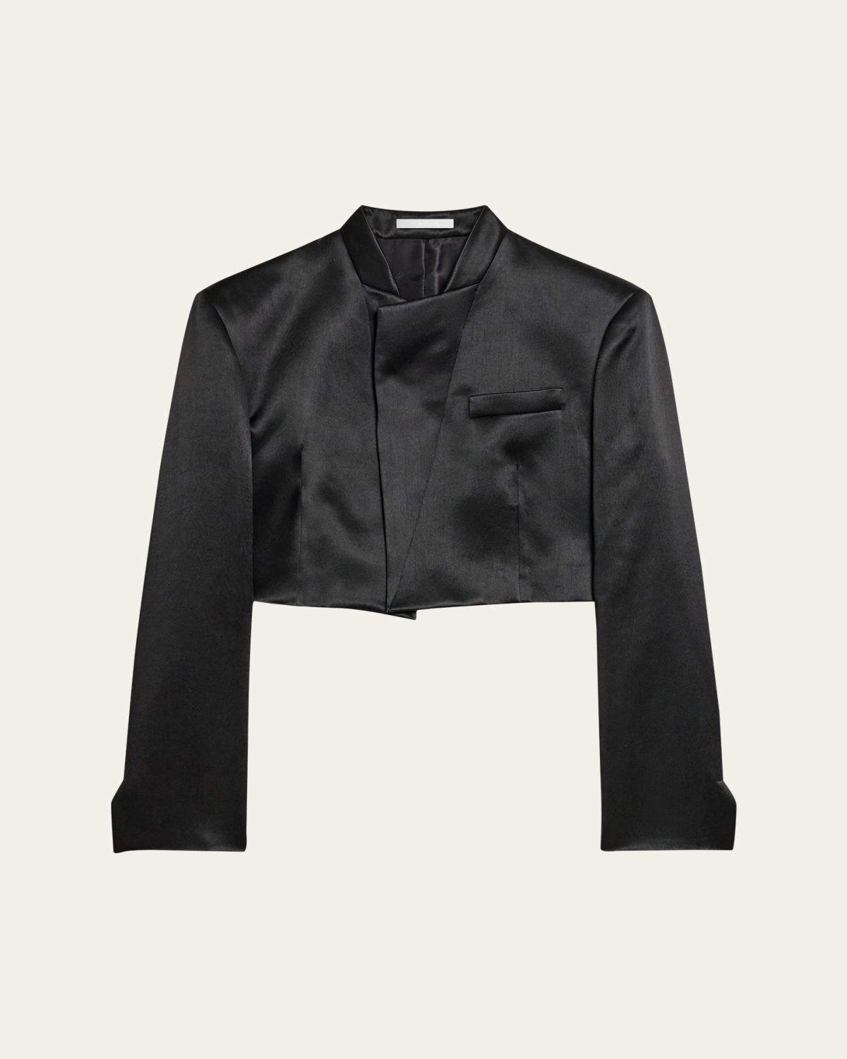 Helmut Lang Cropped Satin Blazer