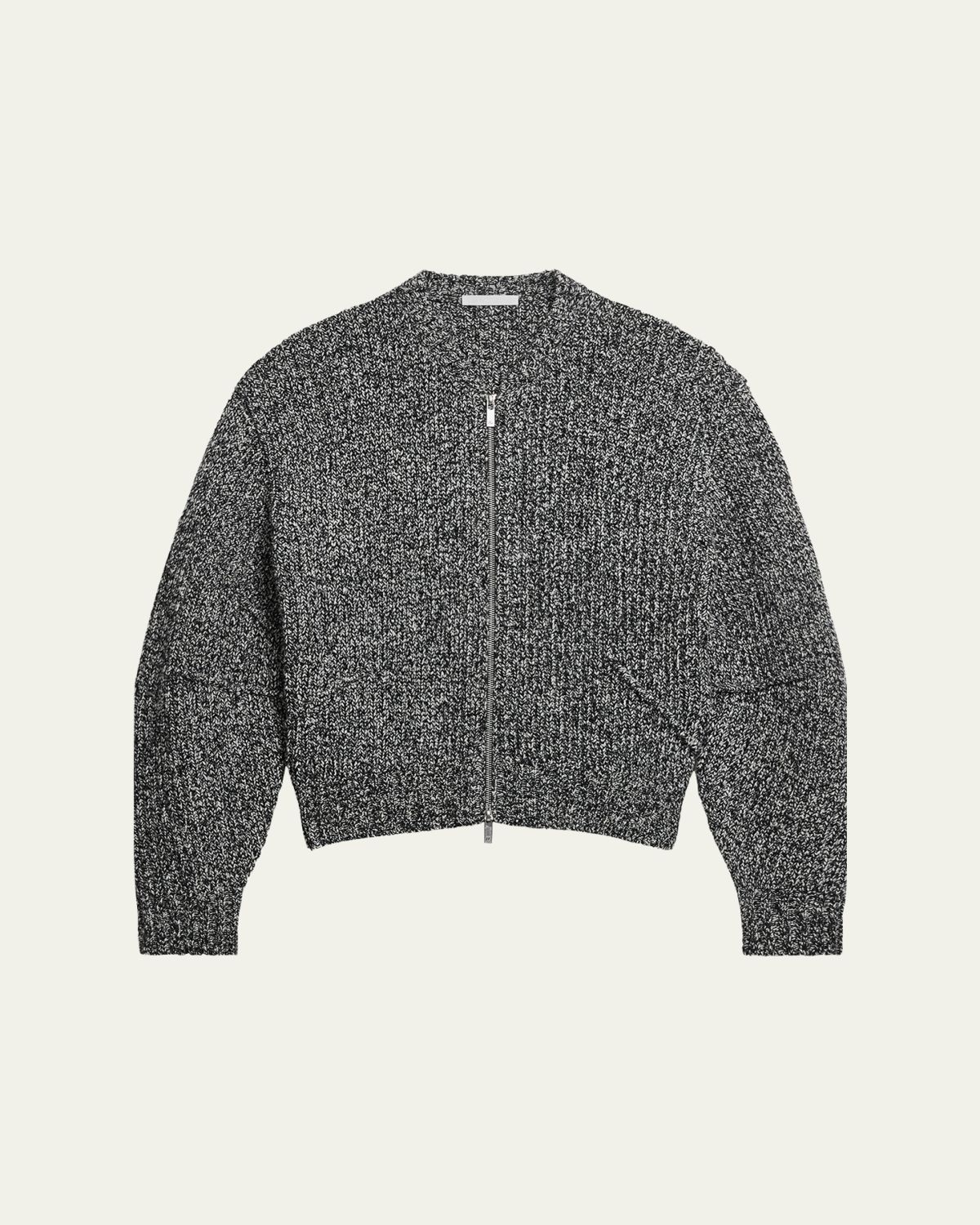Helmut Lang Marled Zip-Front Sweater