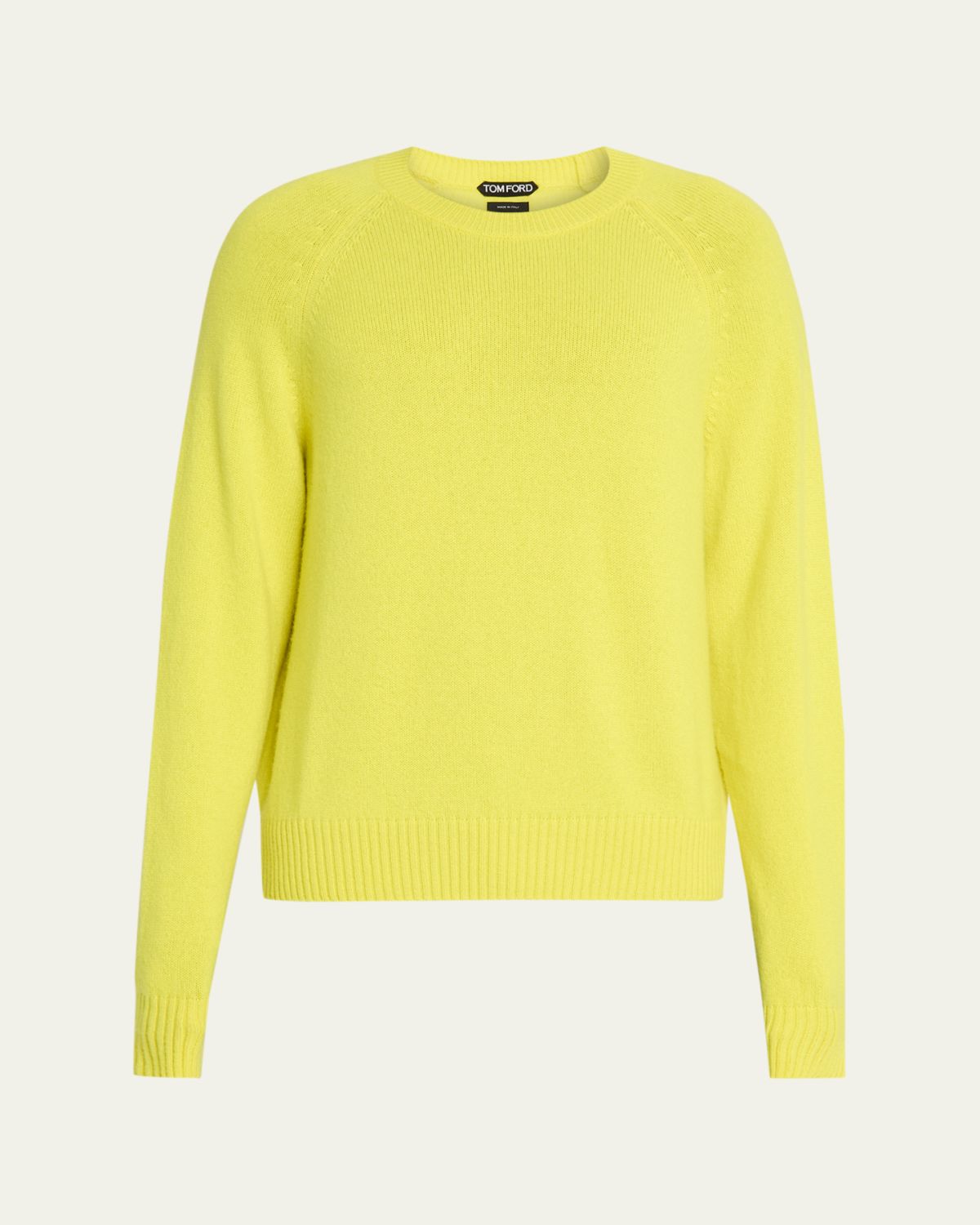 TOM FORD Men 's Felted Cashmere Crewneck Sweater
