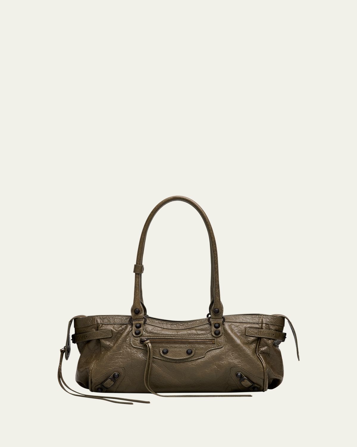 Balenciaga Le City East-West Shoulder Bag in Leather
