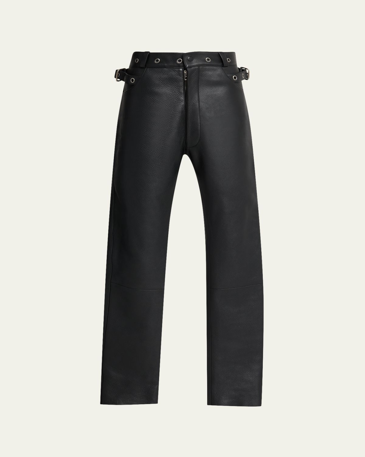 TOM FORD Men's Slim Fit Grained Leather Biker Pants