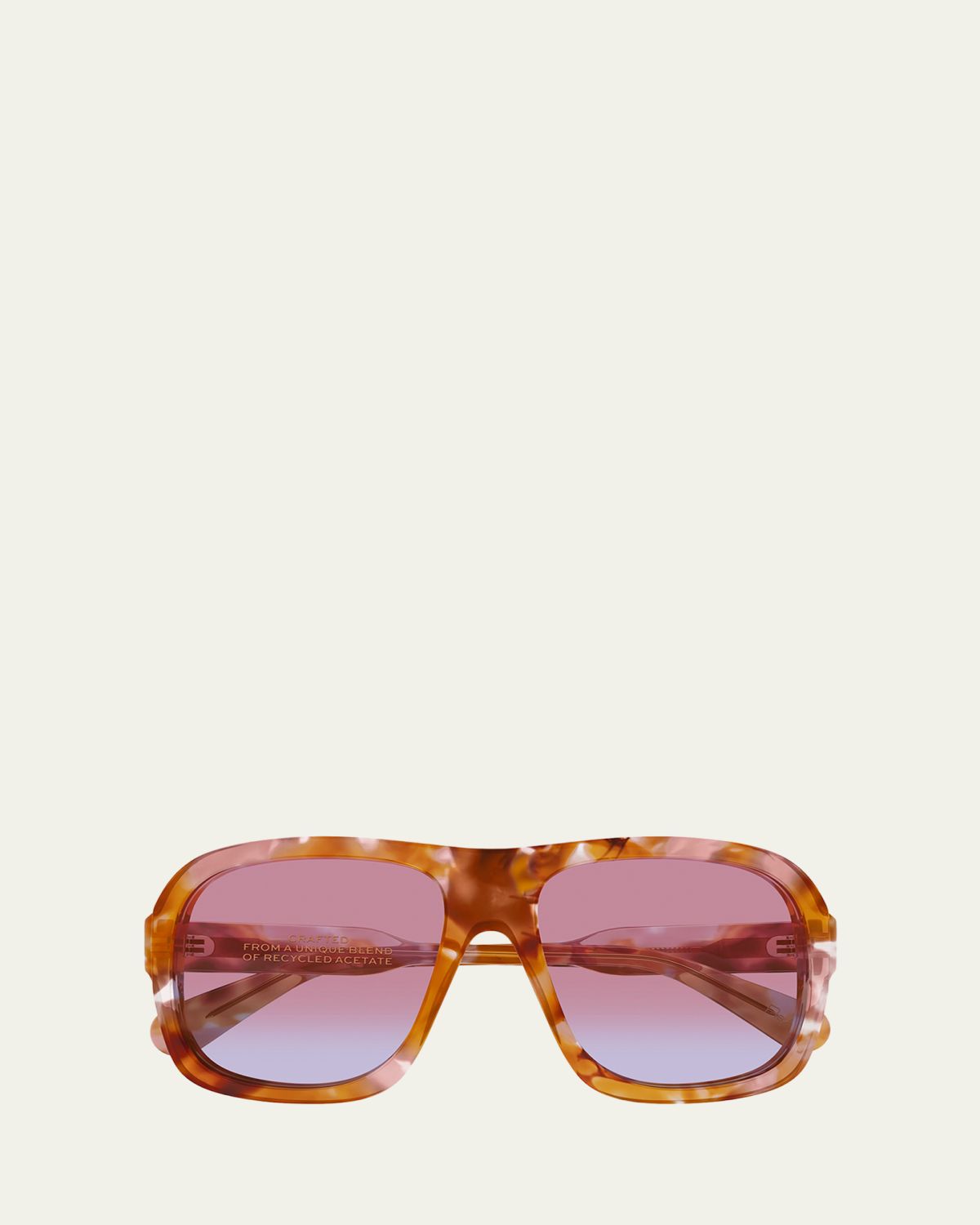 Chloe Gayia 58mm Acetate Semi-Shield Sunglasses