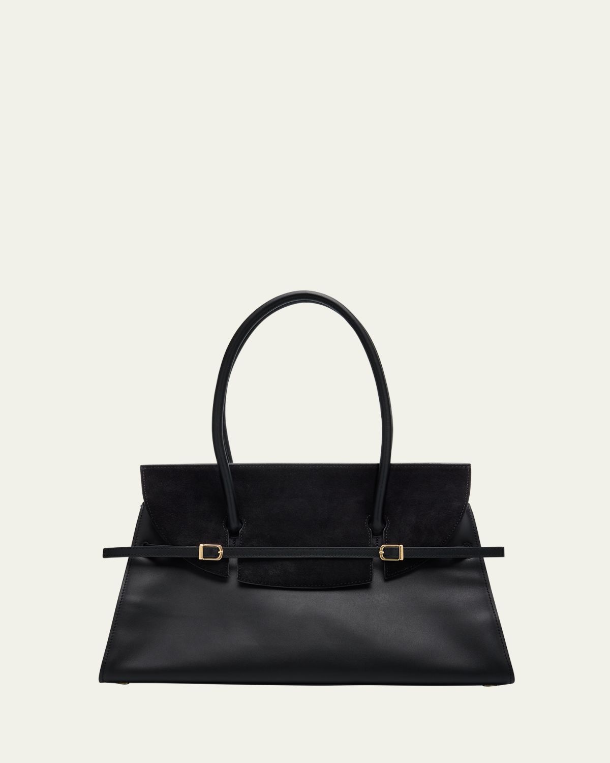 SIMKHAI River Suede Flap Leather Shoulder Bag