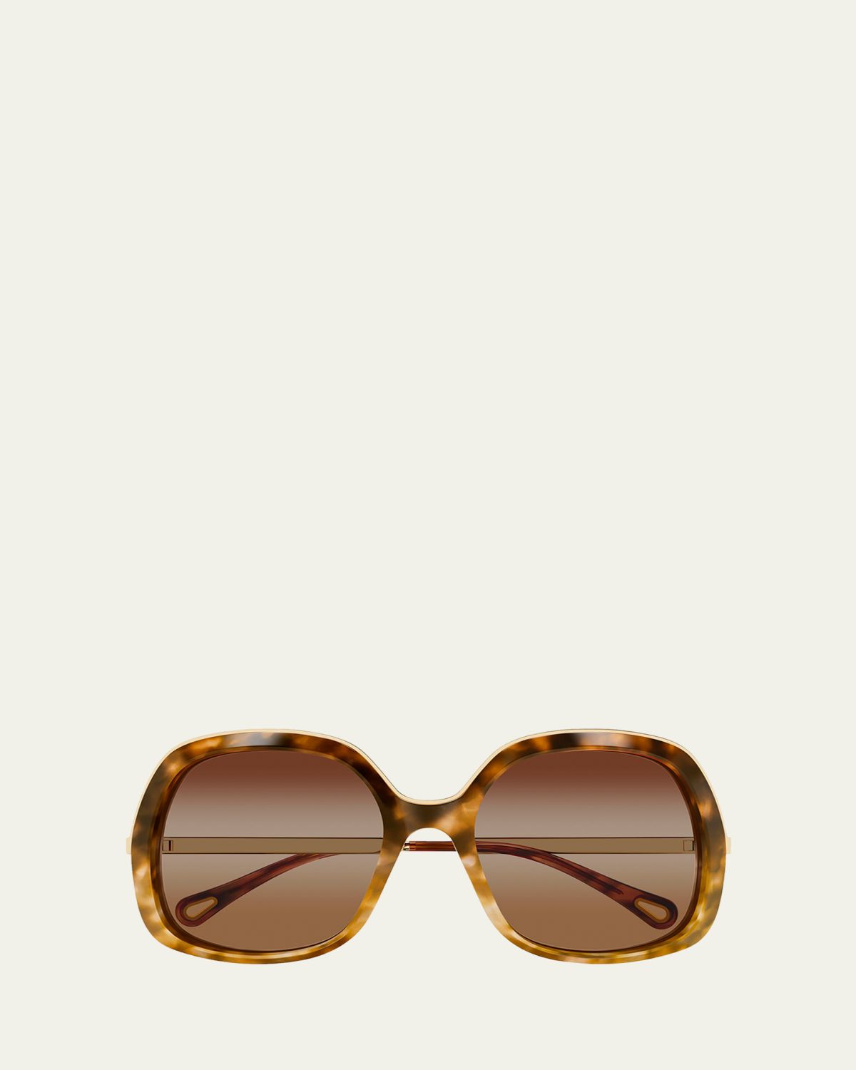 Chloe Leia 56mm Acetate & Metal Square Sunglasses