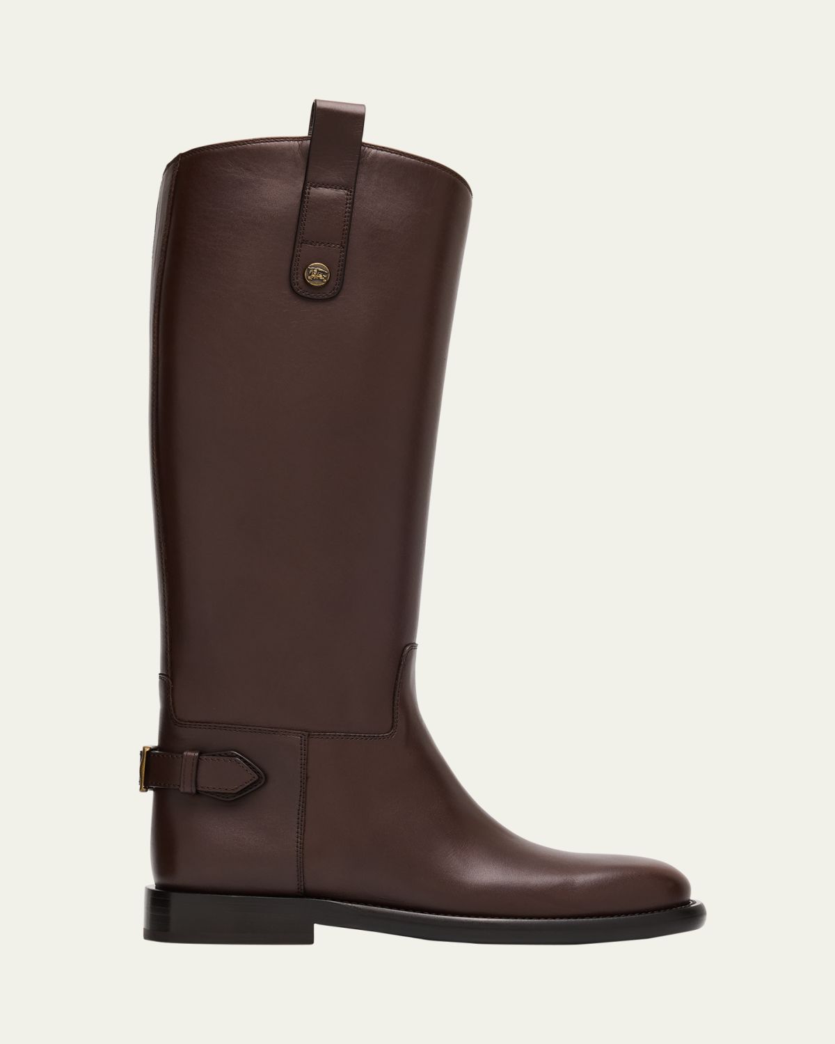 Burberry Cavalier Knee-High Leather Riding Boots