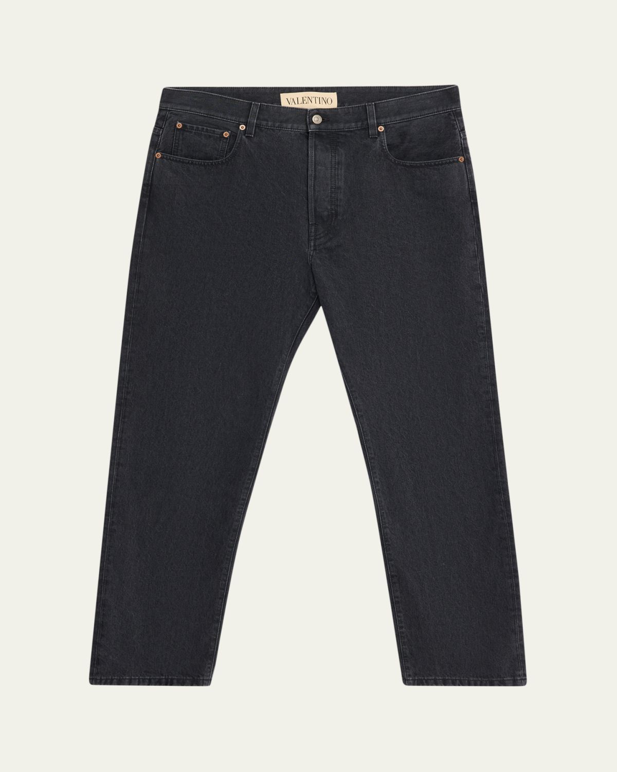 Valentino Garavani Men 's Grey Denim Straight Leg Jeans