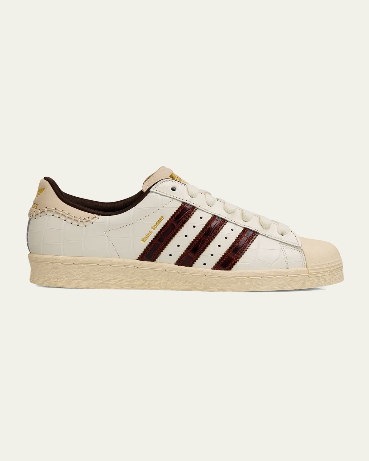 adidas x Wales Bonner Men 's Superstar Croc-Embossed Leather Sneakers