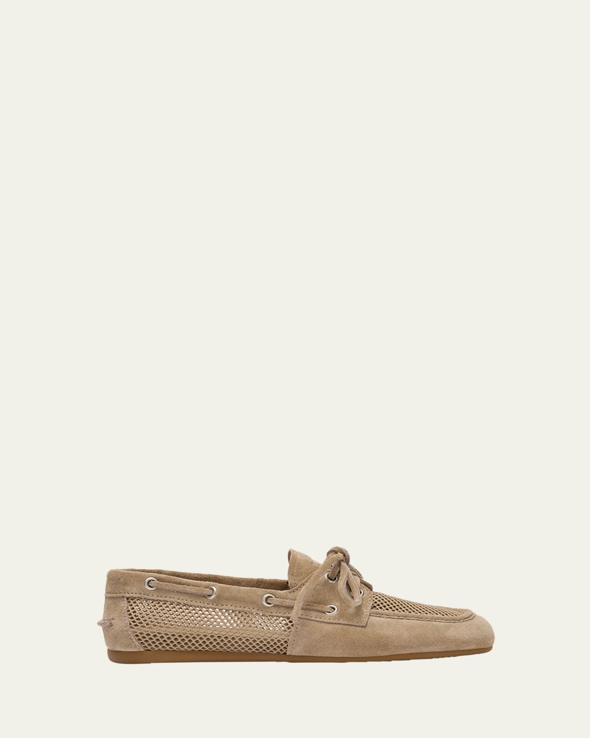 Miu Miu Suede Mesh Moccasins