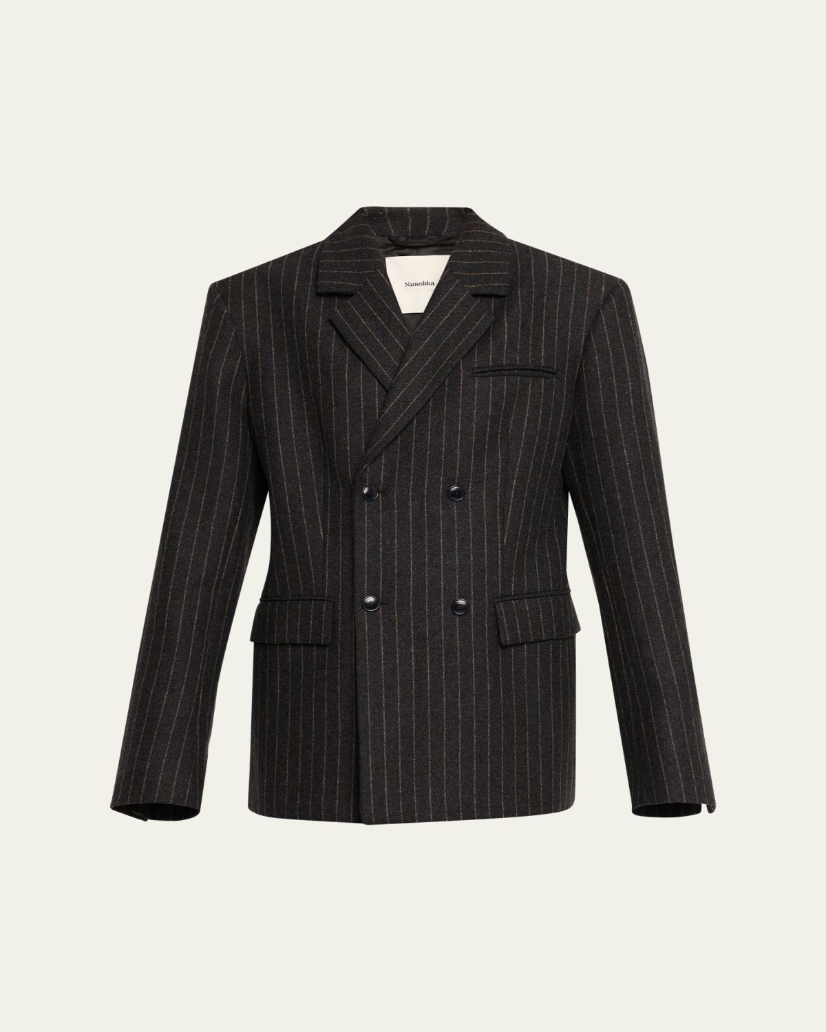 Nanushka Osono Pinstripe Wool Blazer
