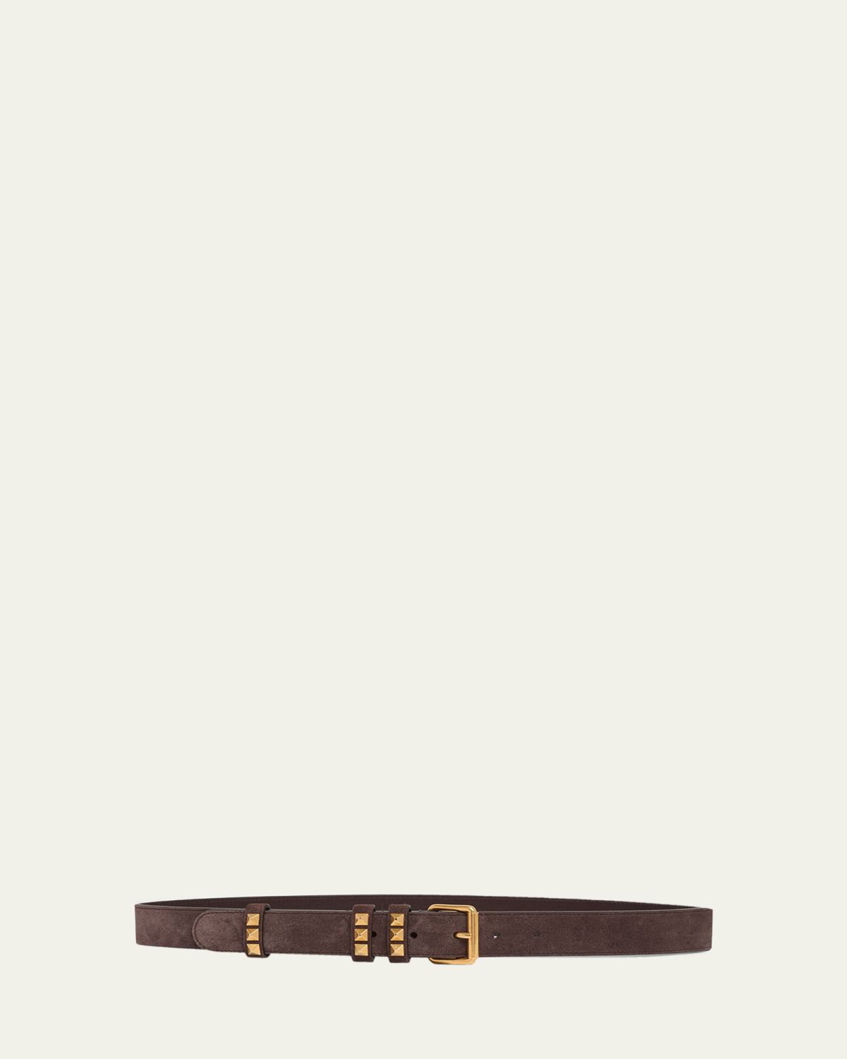 Valentino Garavani Rockstud Suede Belt, 30mm