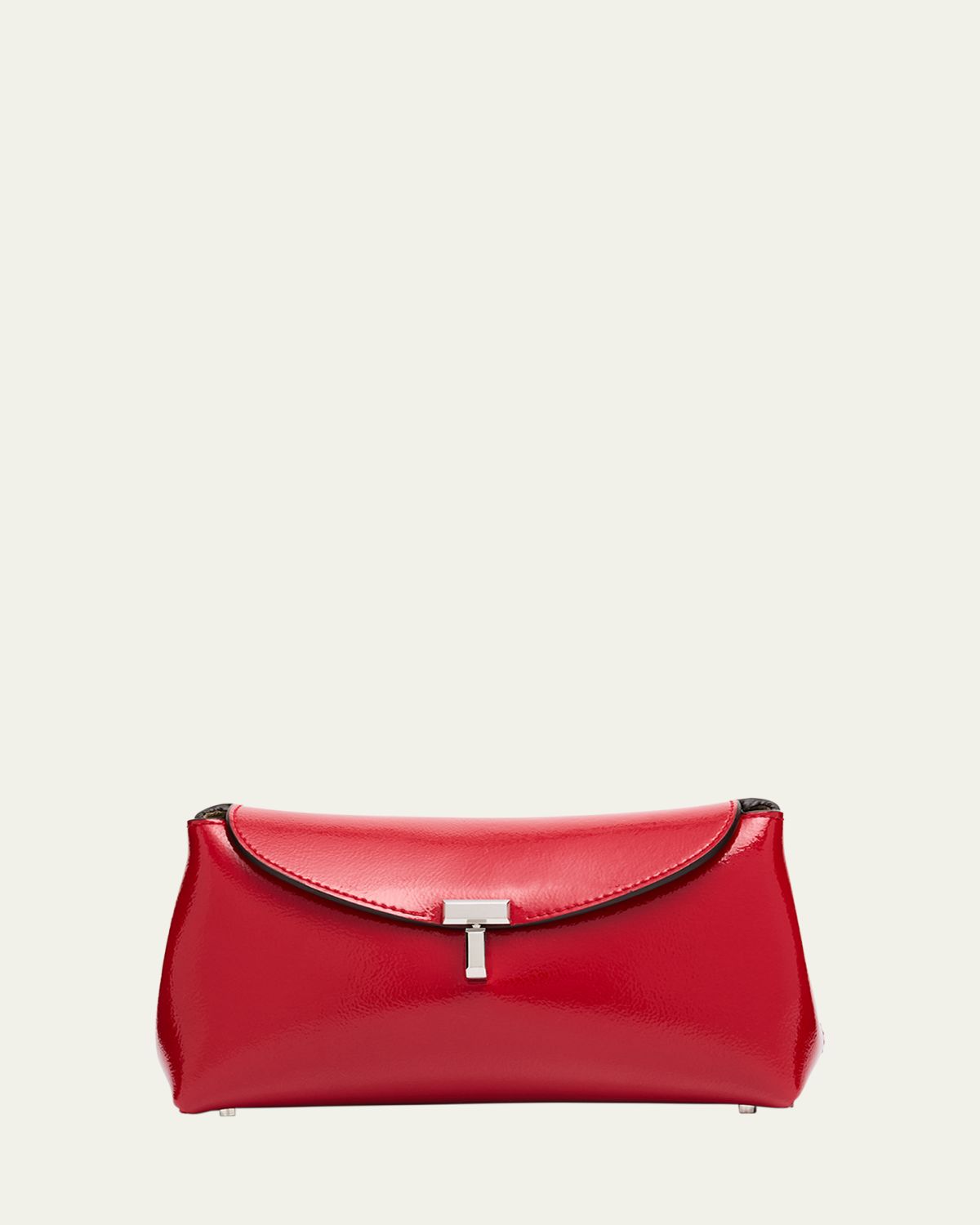 Toteme Mini T-Lock Naplack Leather Clutch