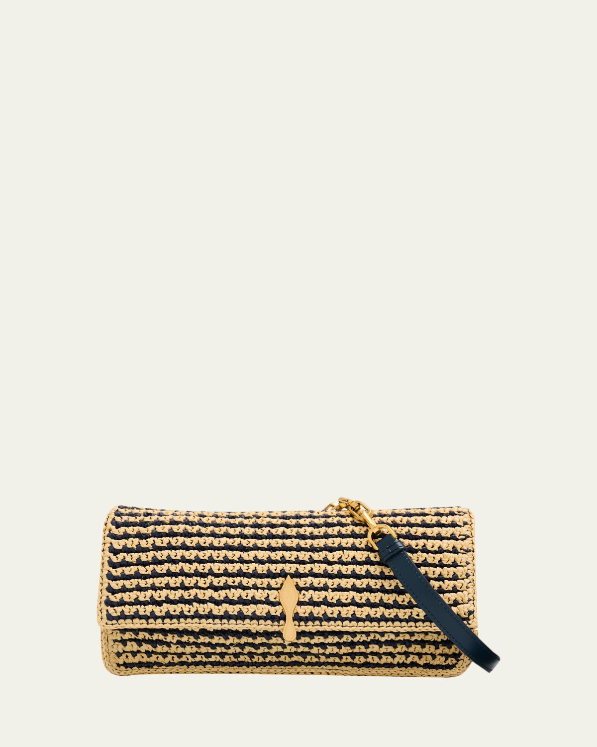 Christian Louboutin Bettina Crossbody Bag in Striped Crochet Raffia
