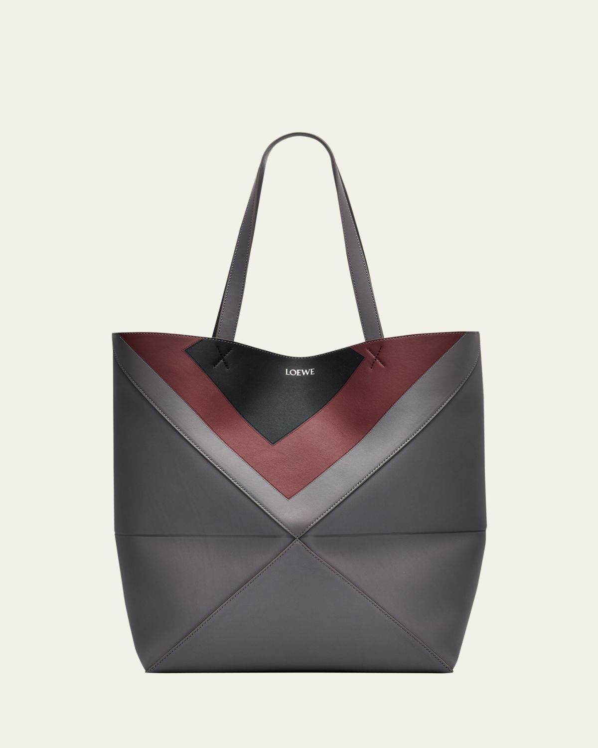 Loewe x Albers Men's Puzzle Fold Tote Bag in Nappa Leather