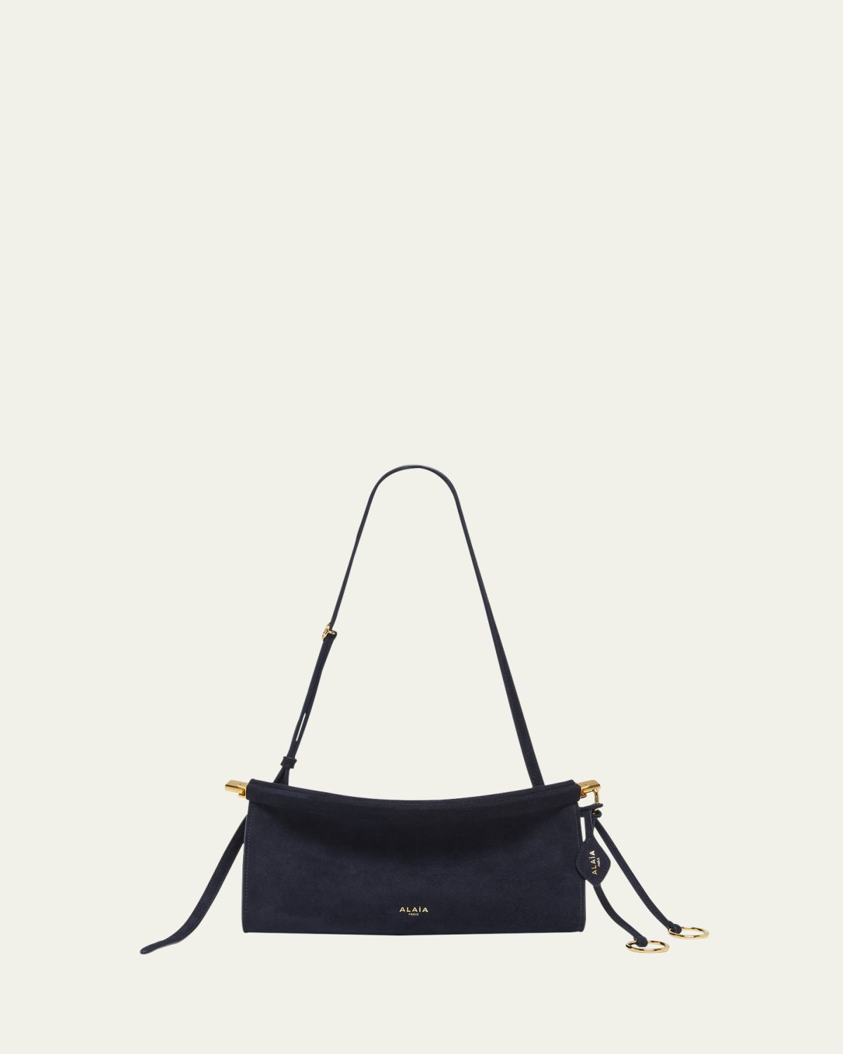 ALAIA Le Click East-West Suede Shoulder Bag