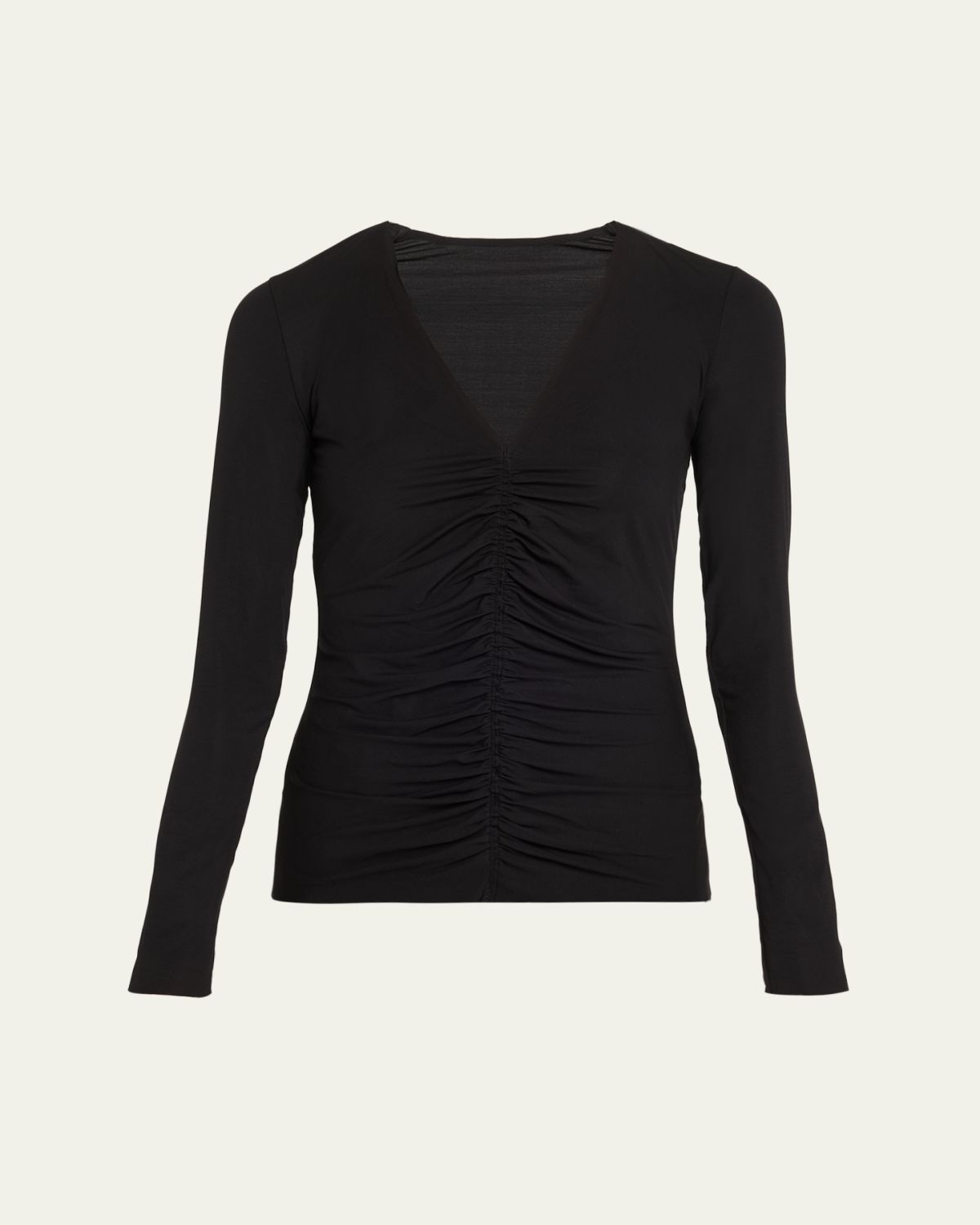 Wolford Pure Ruched Long-Sleeve Top