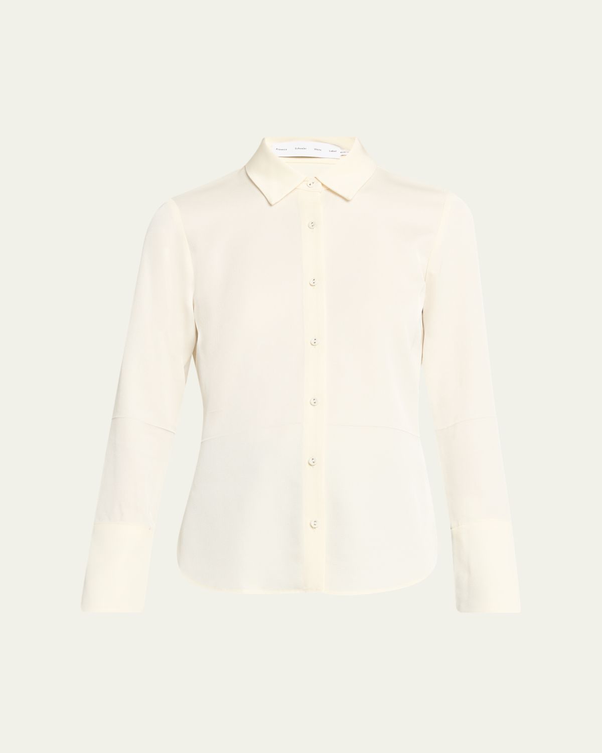 Proenza Schouler Maddi Merino Wool Twill Long-Sleeve Shirt