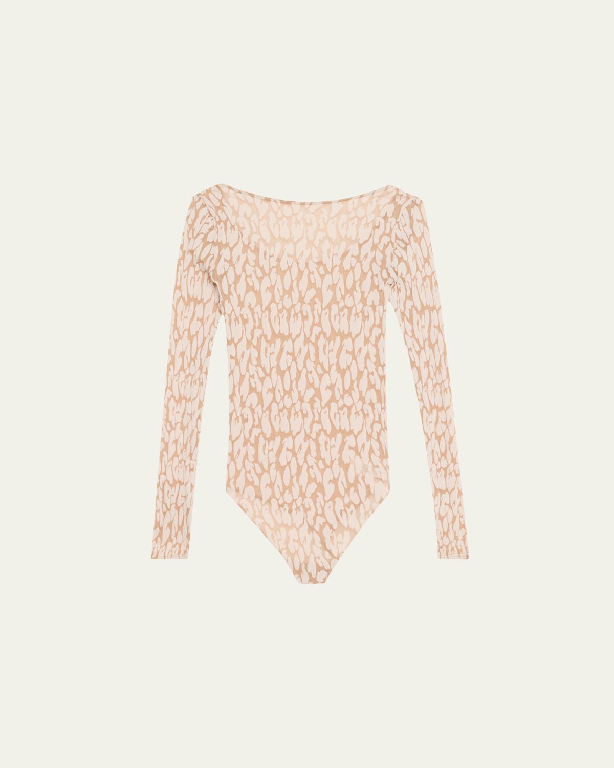 Wolford Long-Sleeve Leopard Bodysuit