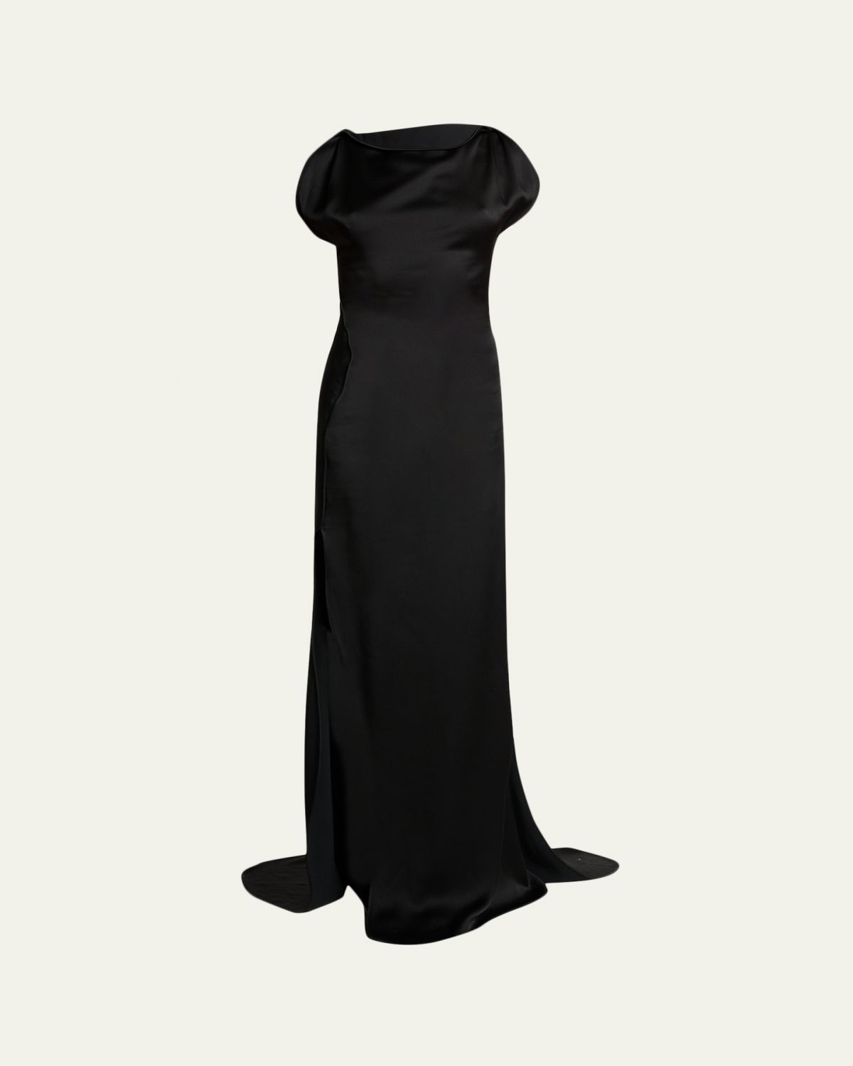 Victoria Beckham Sleeveless Satin Slit Gown