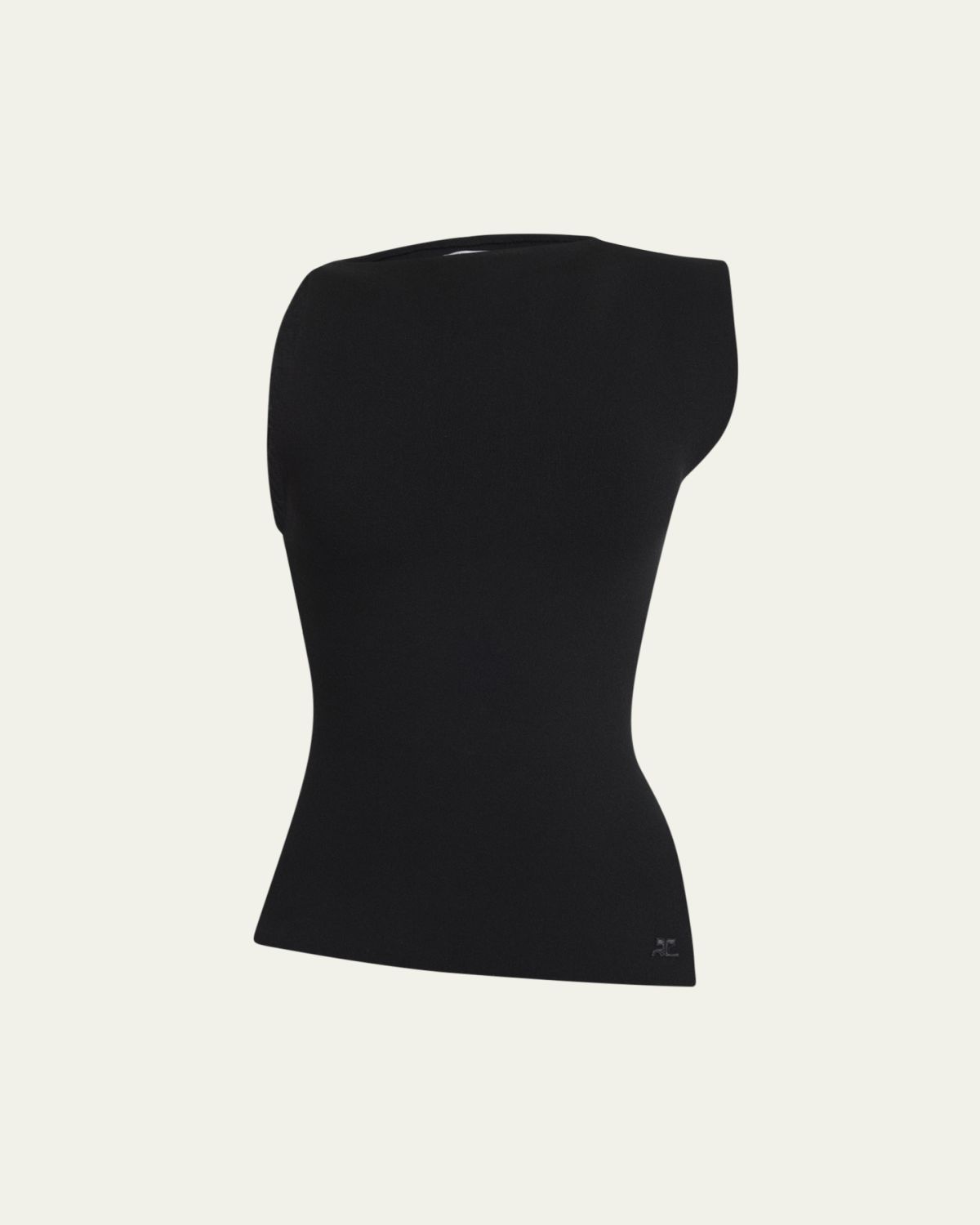 Courreges Asymmetric Sleeveless Slit Top