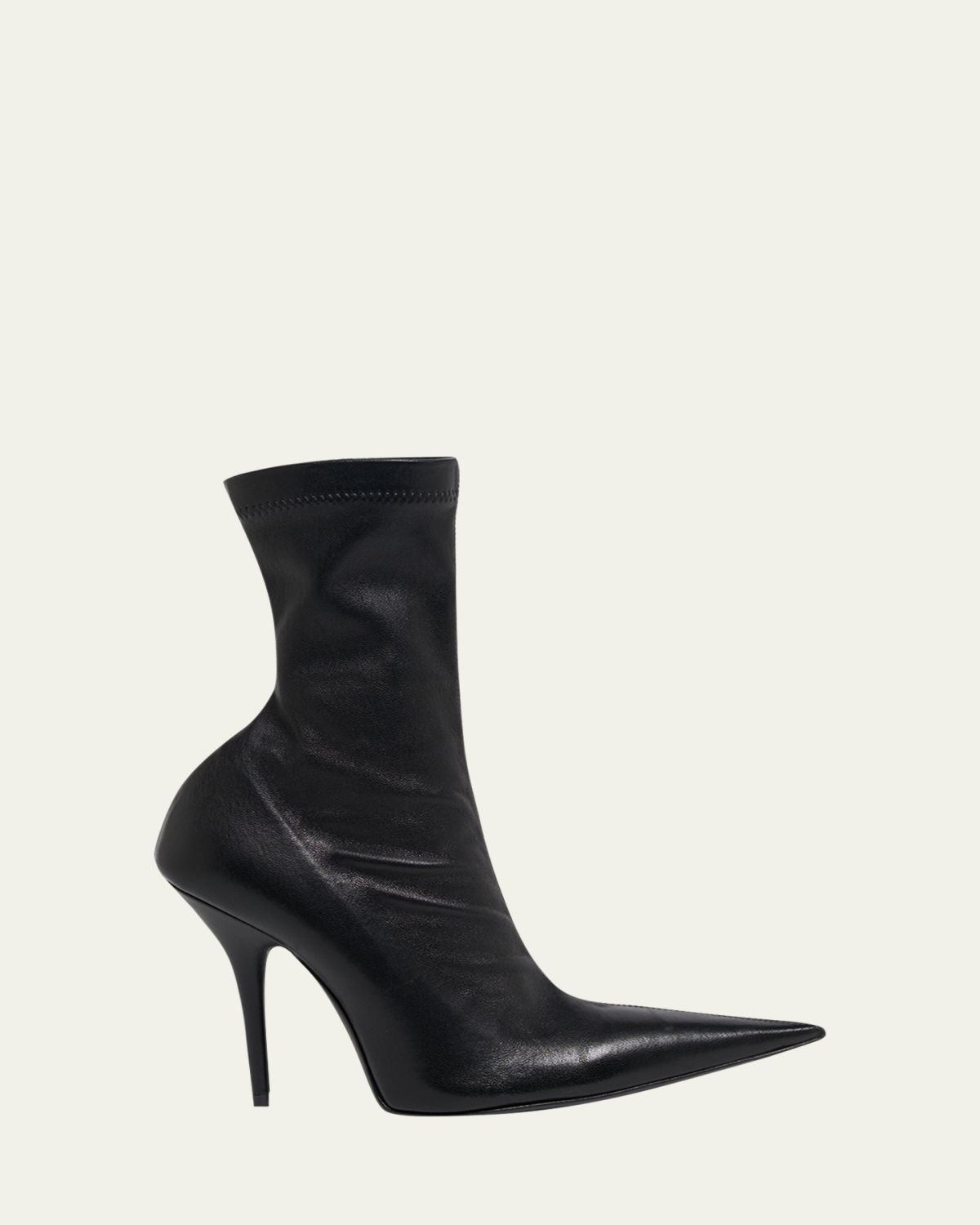 Balenciaga 90mm Avenue Leather Ankle Boots