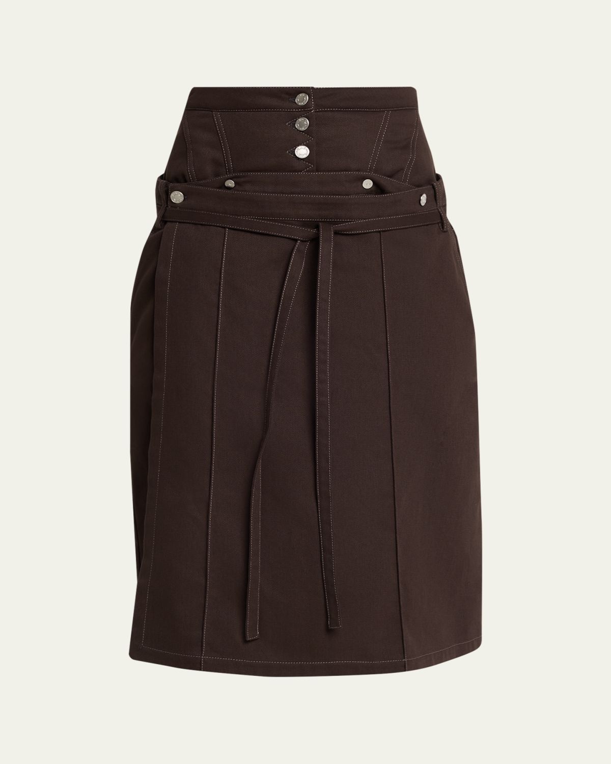 Jane Wade Corseted Denim Pencil Skirt