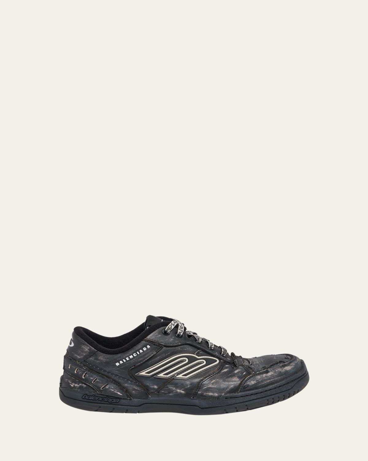 Balenciaga Men 's Hamptons Leather Low-Top Sneakers