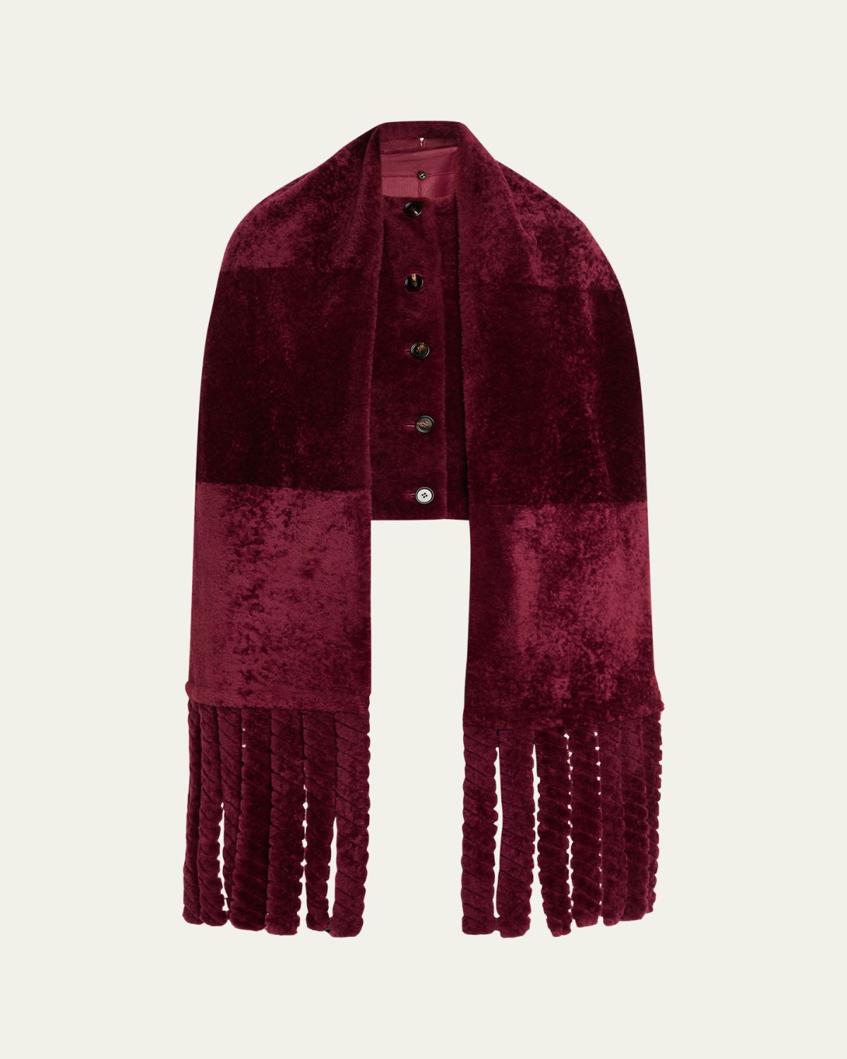 Burberry Lamb Shearling Single-Breasted Jacket