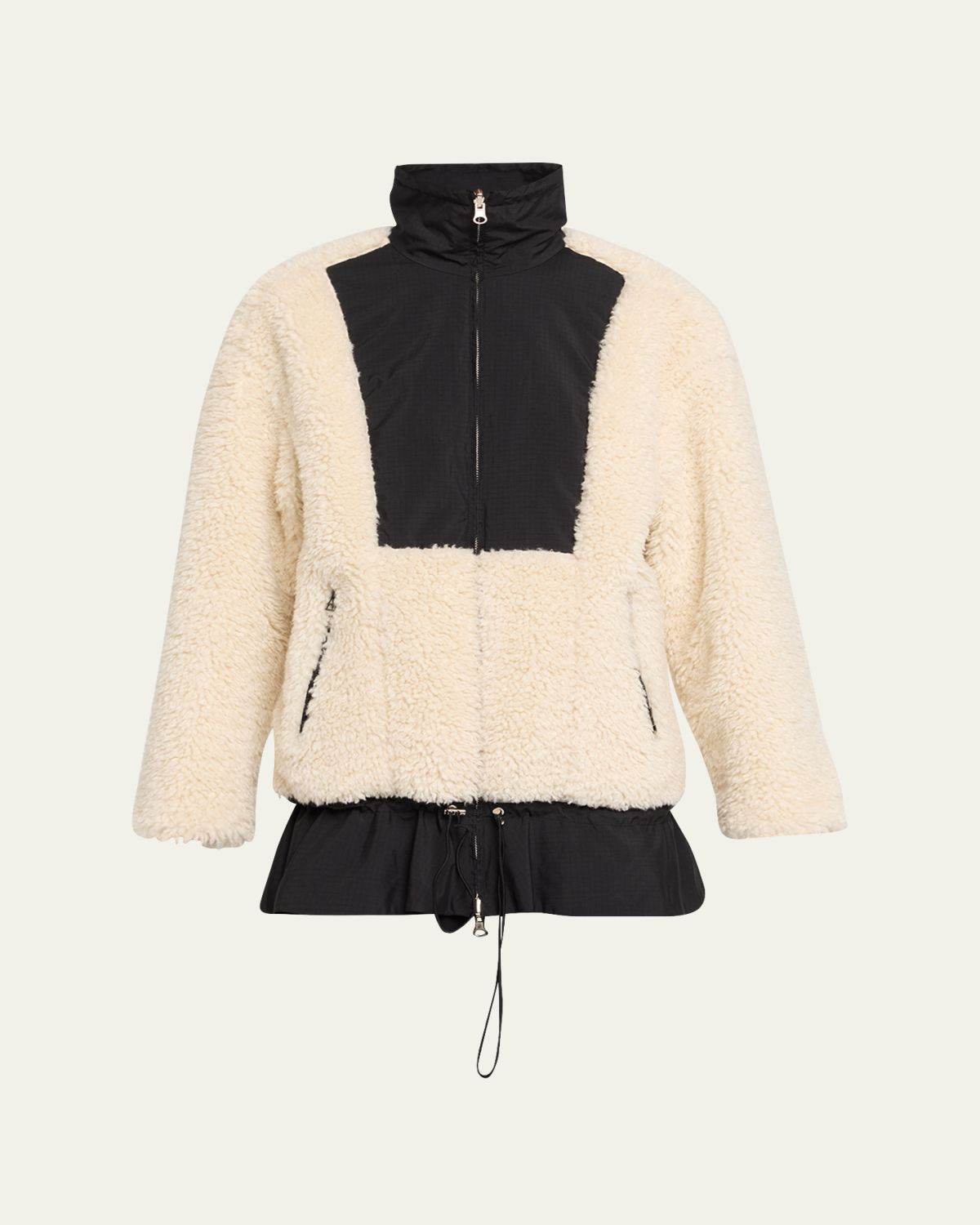3.1 Phillip Lim Flounce-Hem Sherpa Jacket
