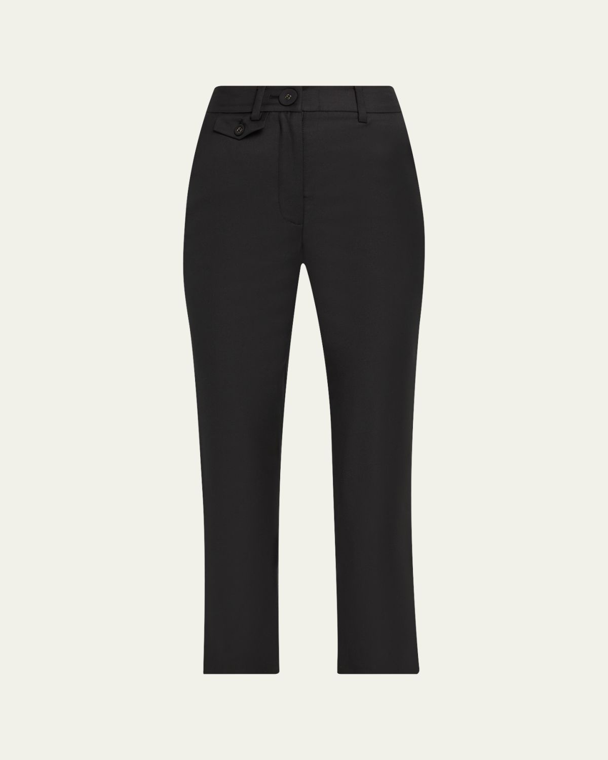 Anna Quan Juliette Slim-Straight Crop Pants