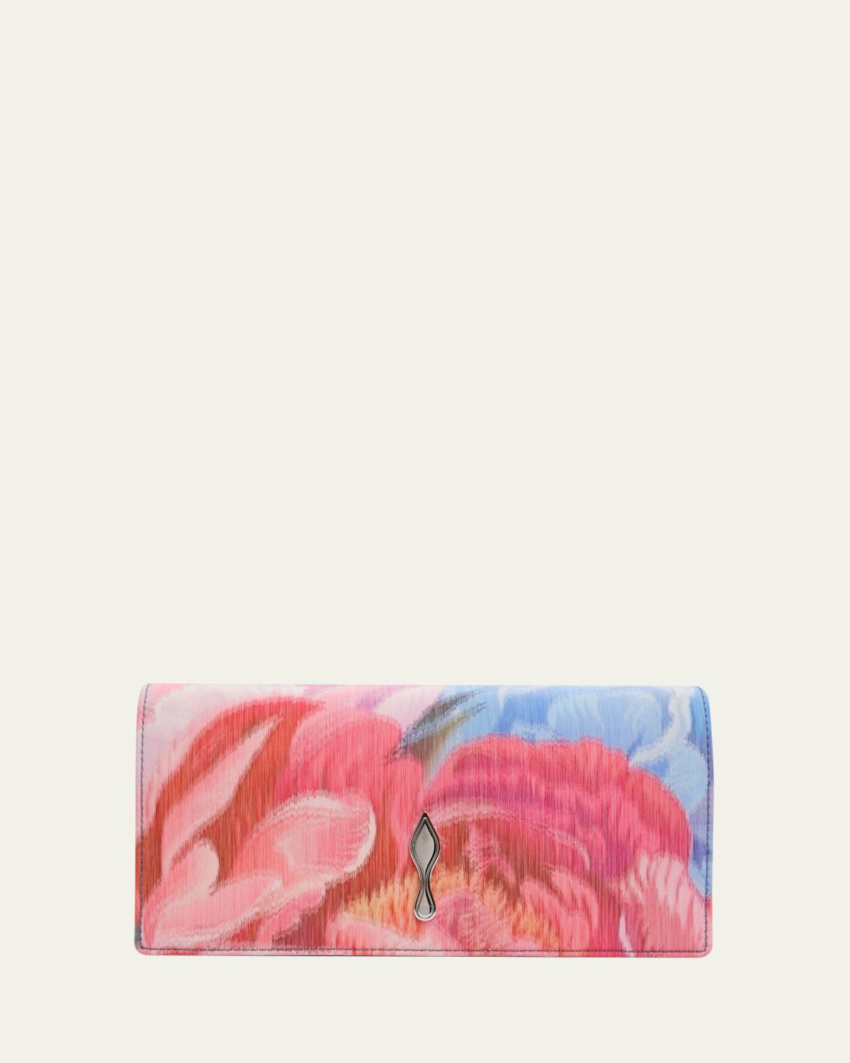 Christian Louboutin Bettina Clutch Bag in Floral-Print Crepe de Chine
