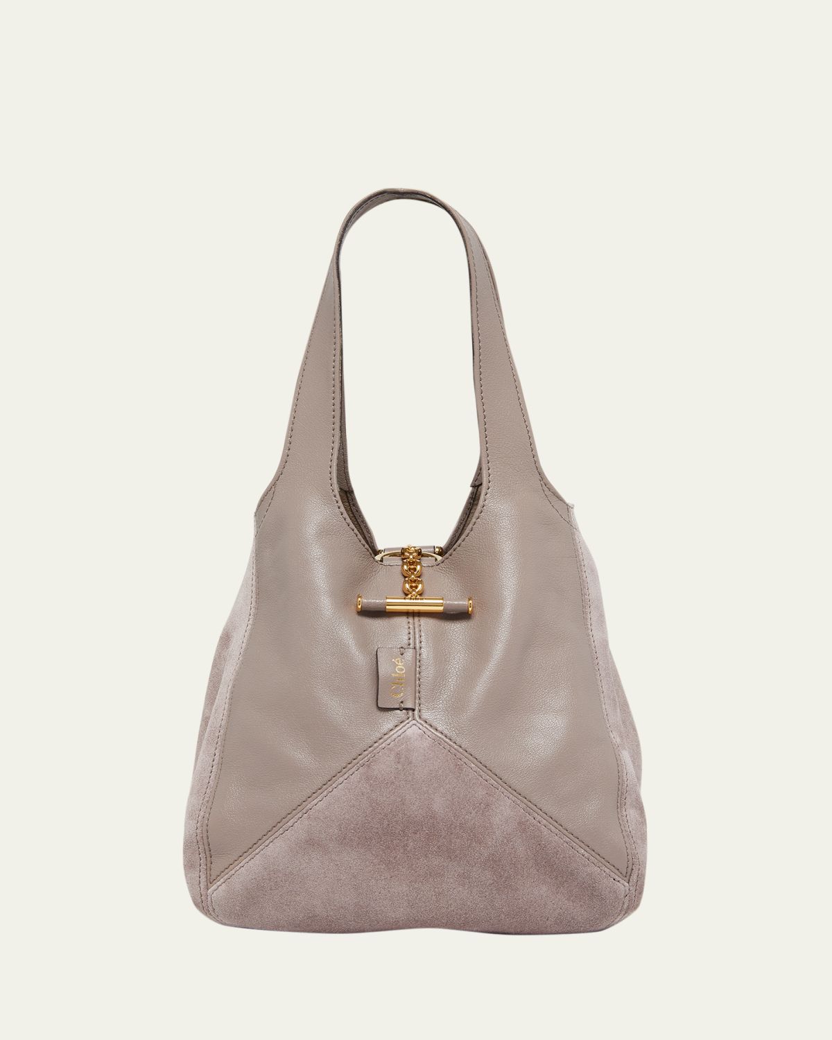 Chloe Balloon Patchwork Leather & Suede Tote Bag