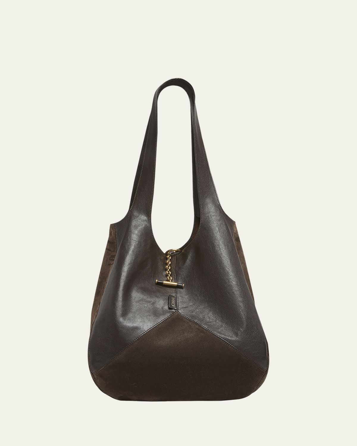 Chloe Balloon Patchwork Leather & Suede Tote Bag