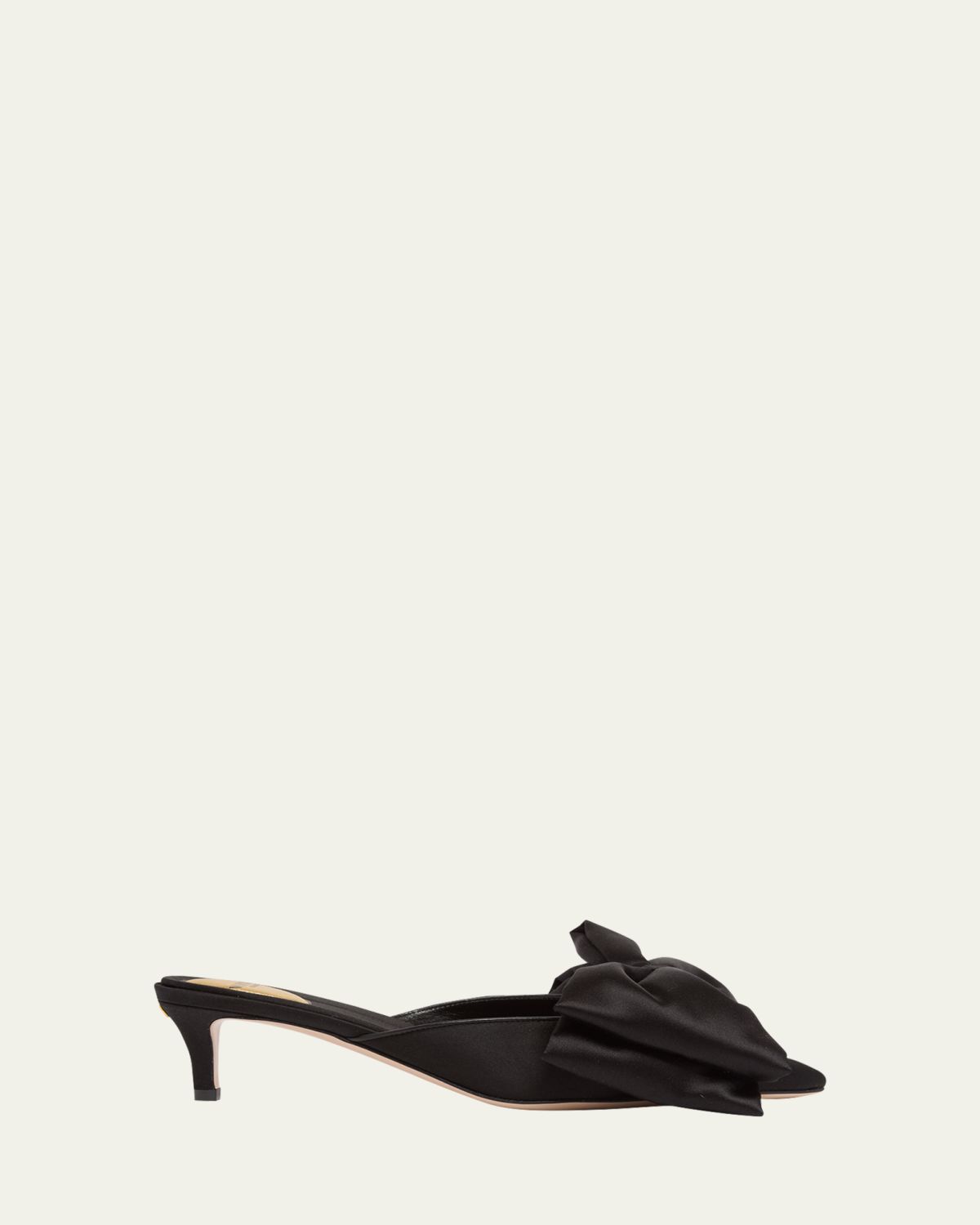 Valentino Garavani 45mm Yolande Satin Bow Mule Pumps