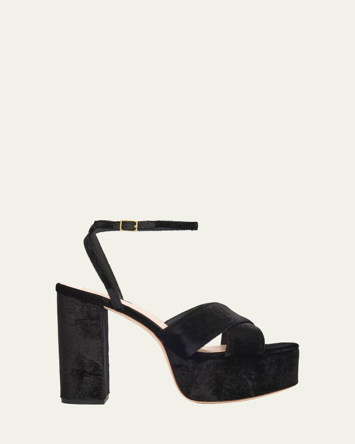 Loeffler Randall 130mm Loretta Velvet Platform Sandals