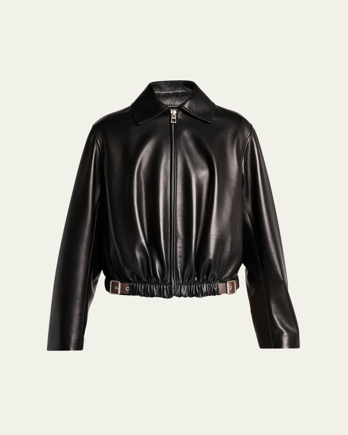 Loewe Buckle Leather Balloon Jacket