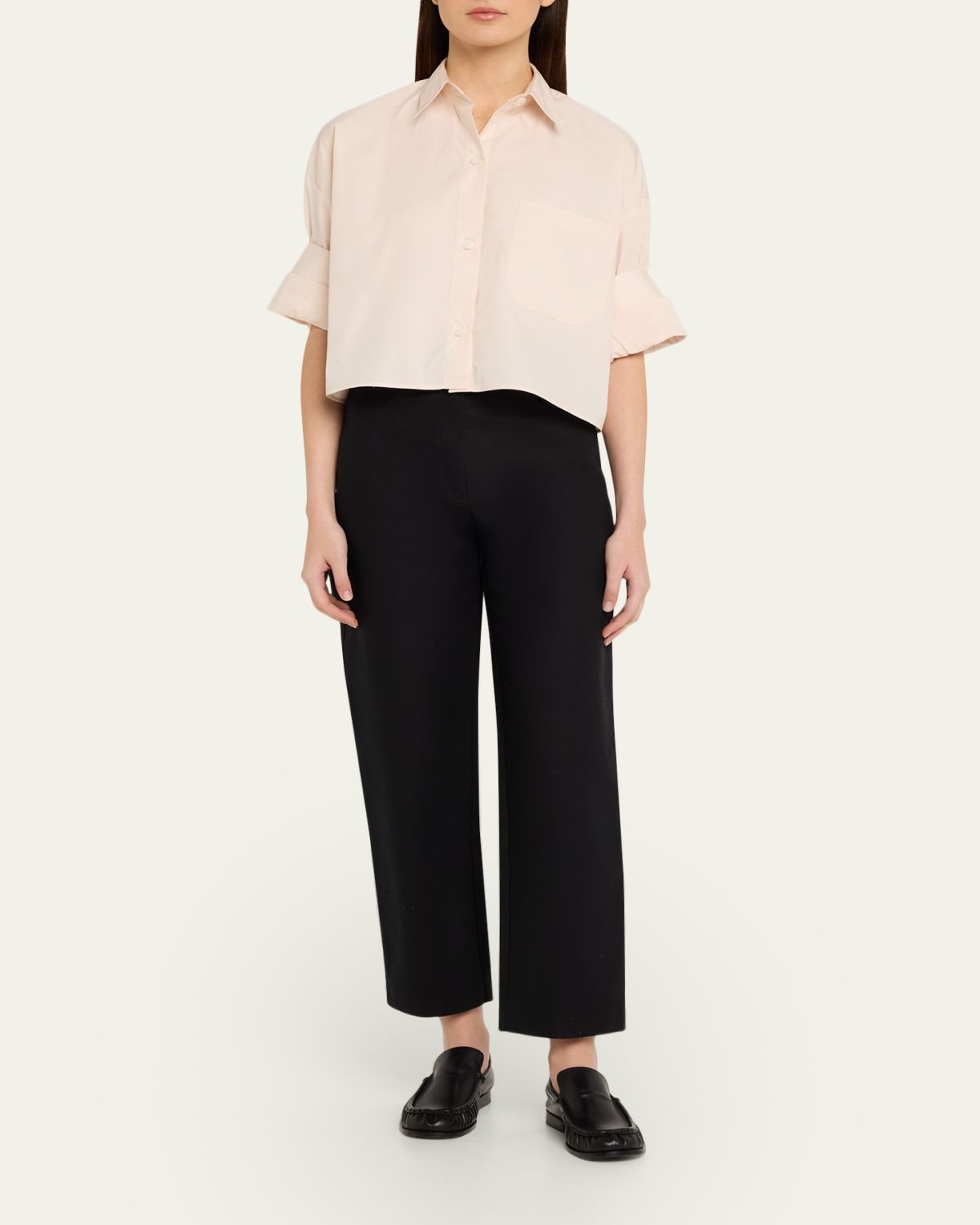 TWP Next Ex Cropped Shirt in Superfine Cotton