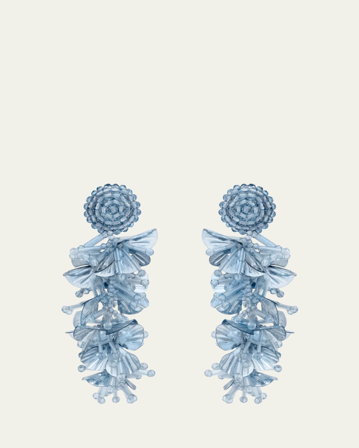 Oscar de la Renta Sequin Tassel Drop Earrings