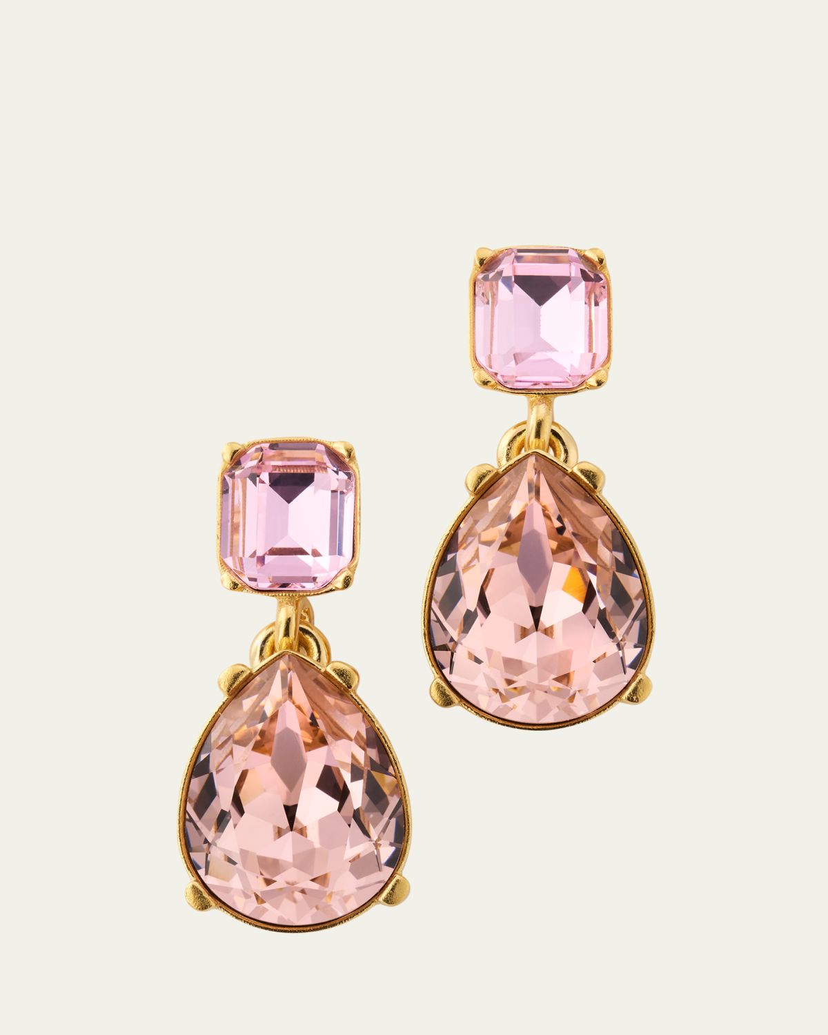 Oscar de la Renta Crystal Drop Earrings