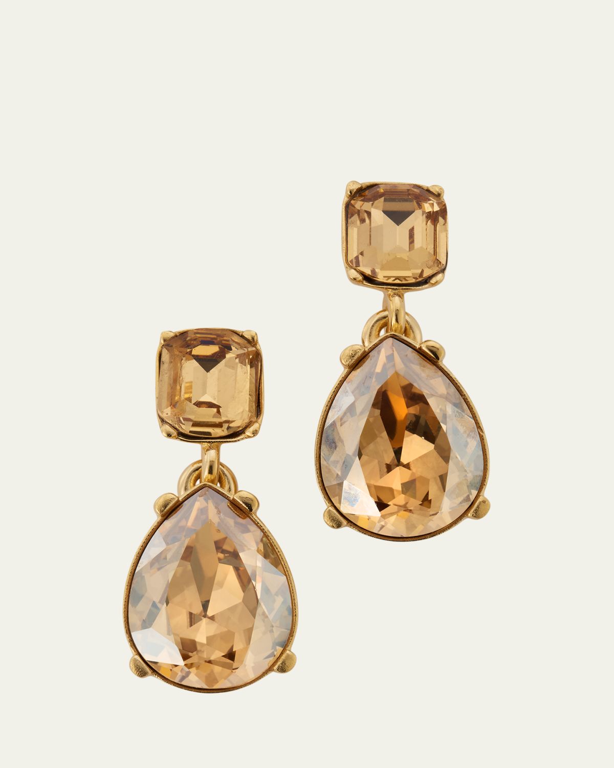 Oscar de la Renta Crystal Drop Earrings