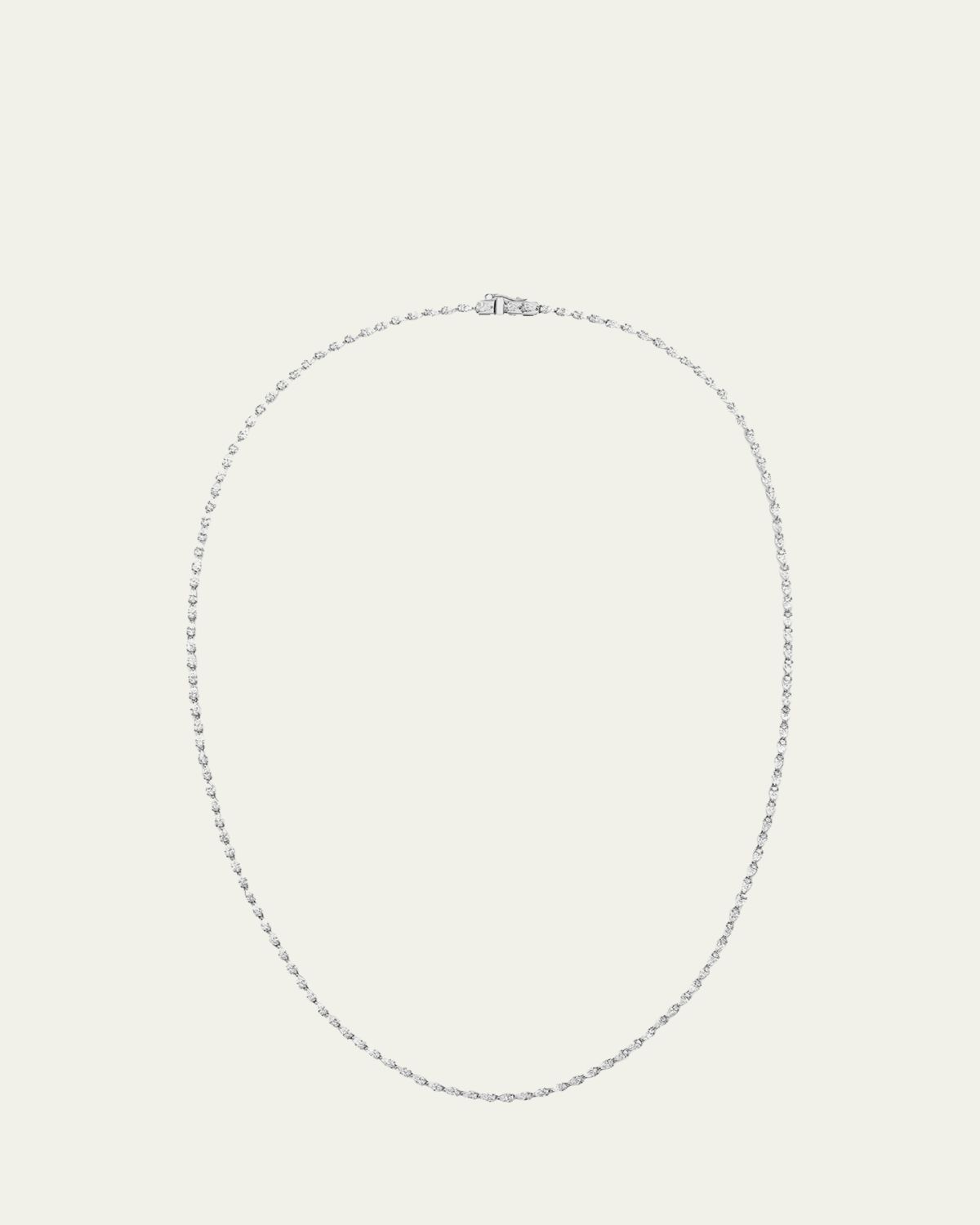 Lana 14K White Gold Pear Diamond Tennis Necklace