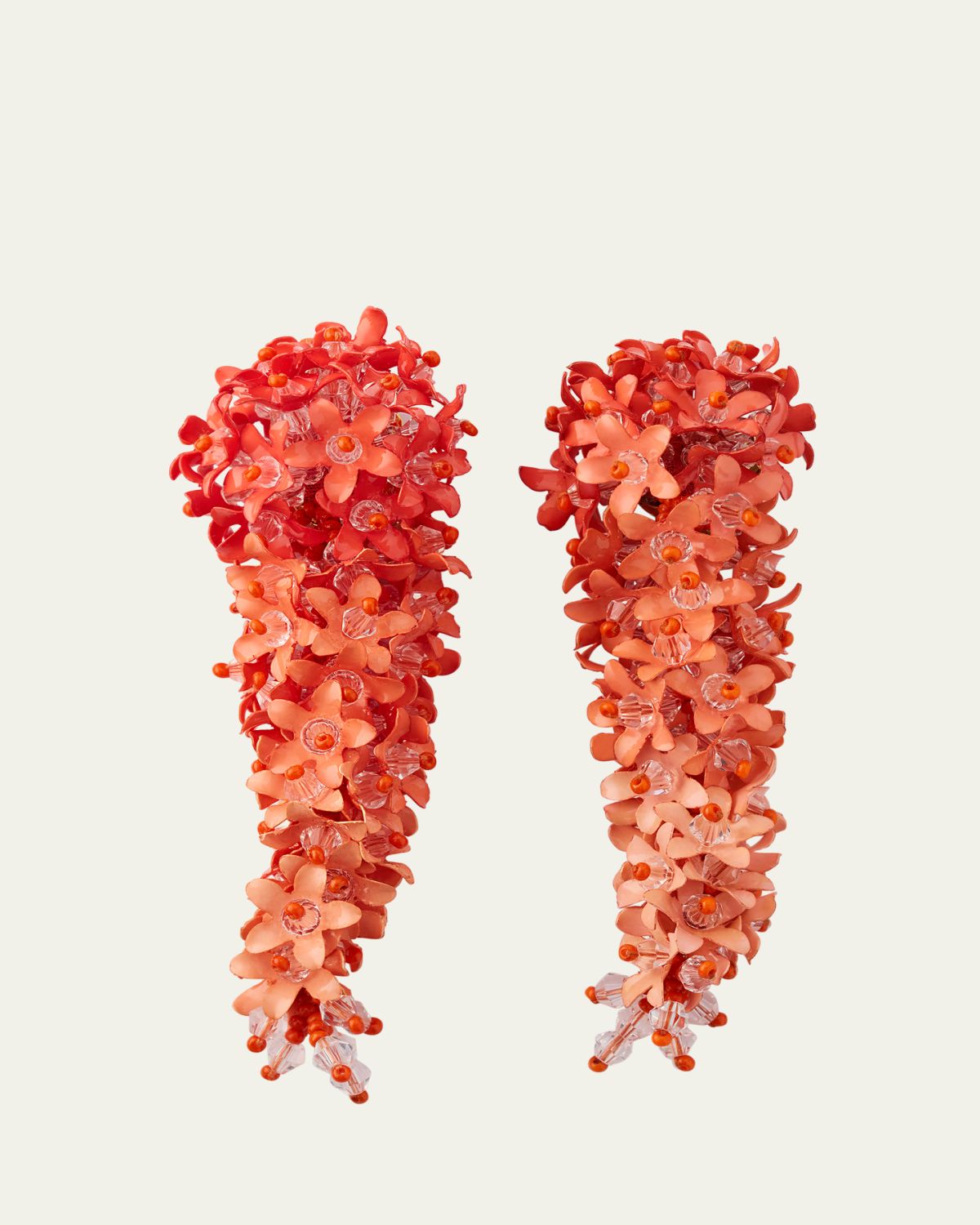 Oscar de la Renta Cascading Flower Earrings