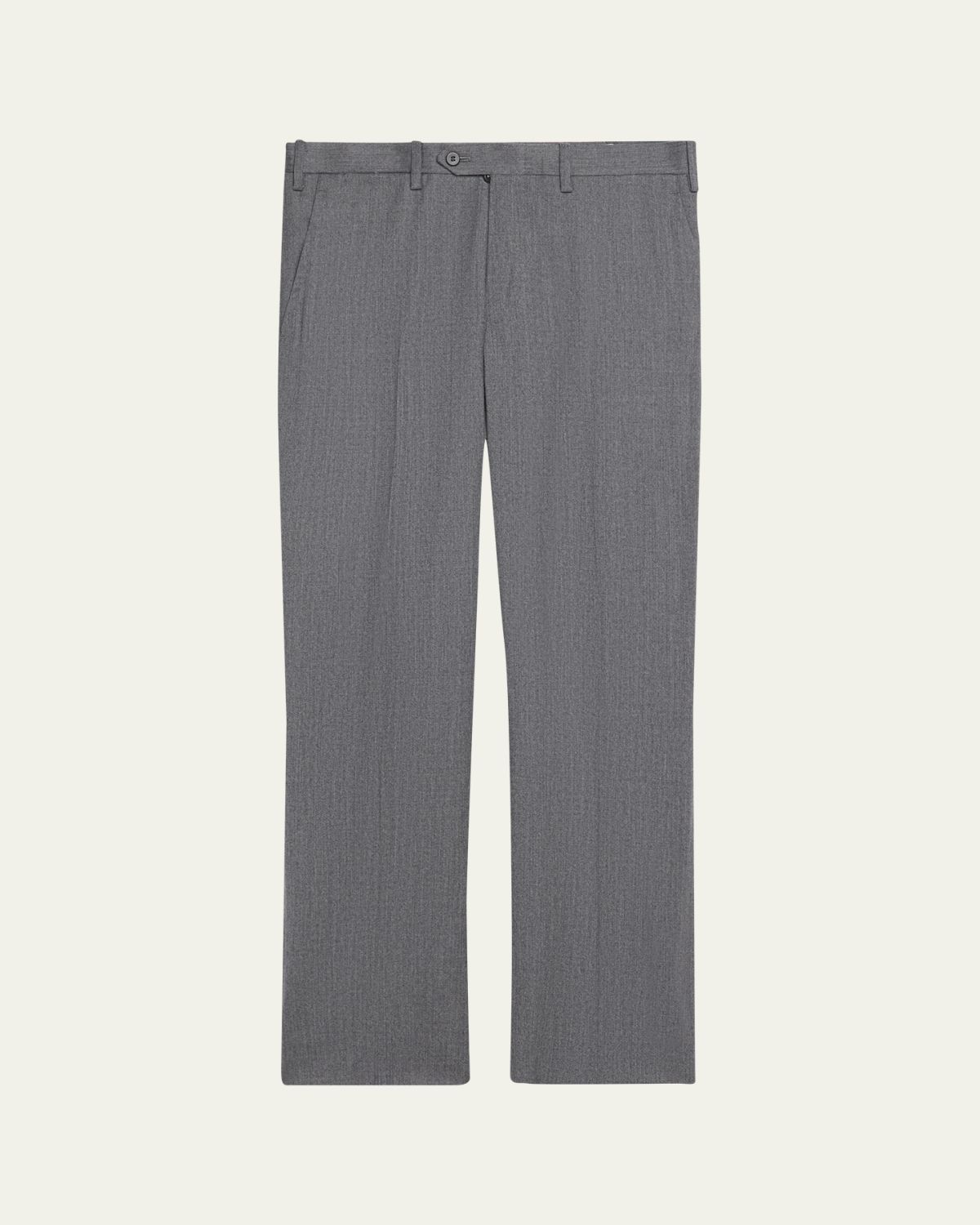 Kiton Men's Wool and Cashmere Flat-Front Pants