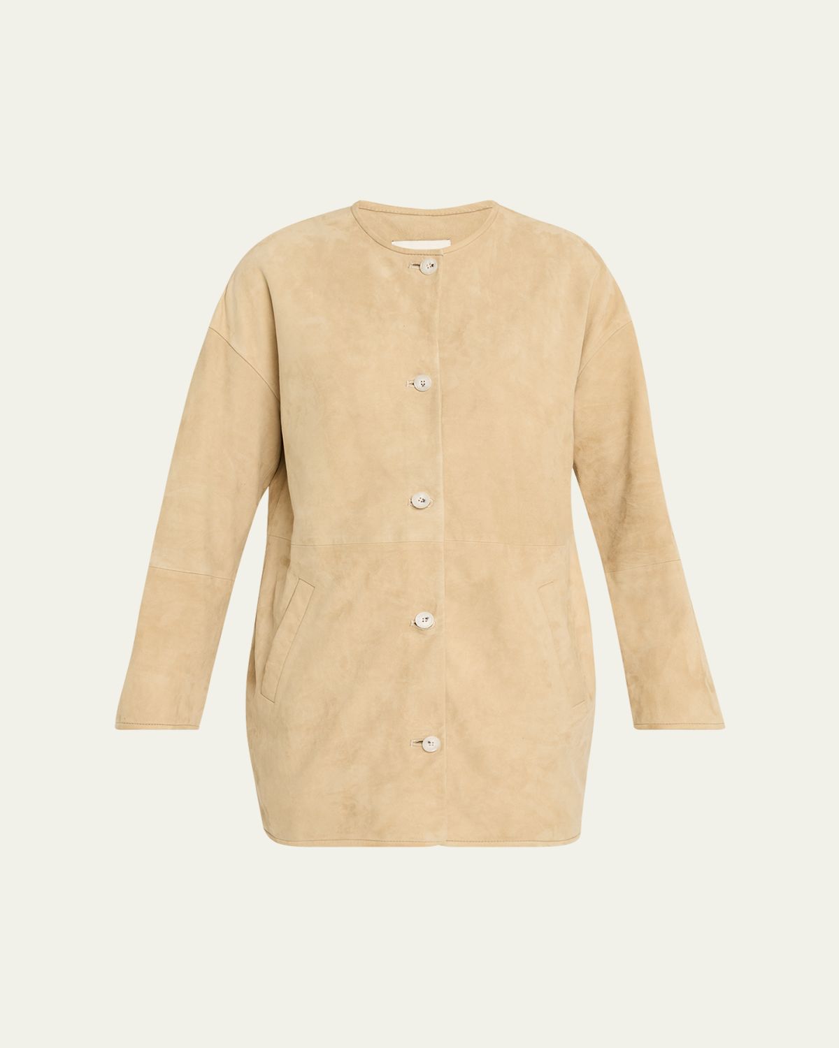 Loulou De Saison Waren Suede Collarless Jacket