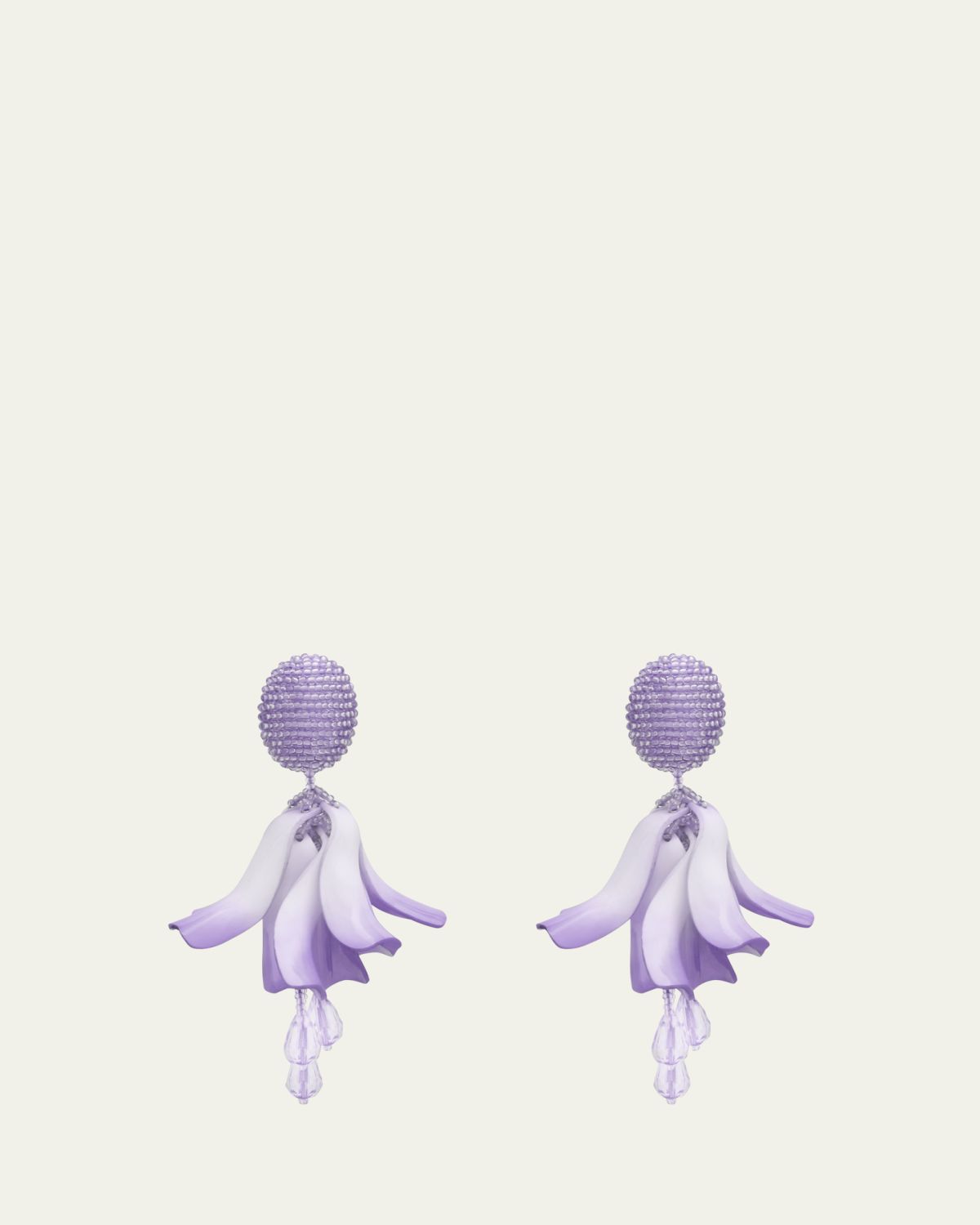 Oscar de la Renta Petal Dangle Earrings